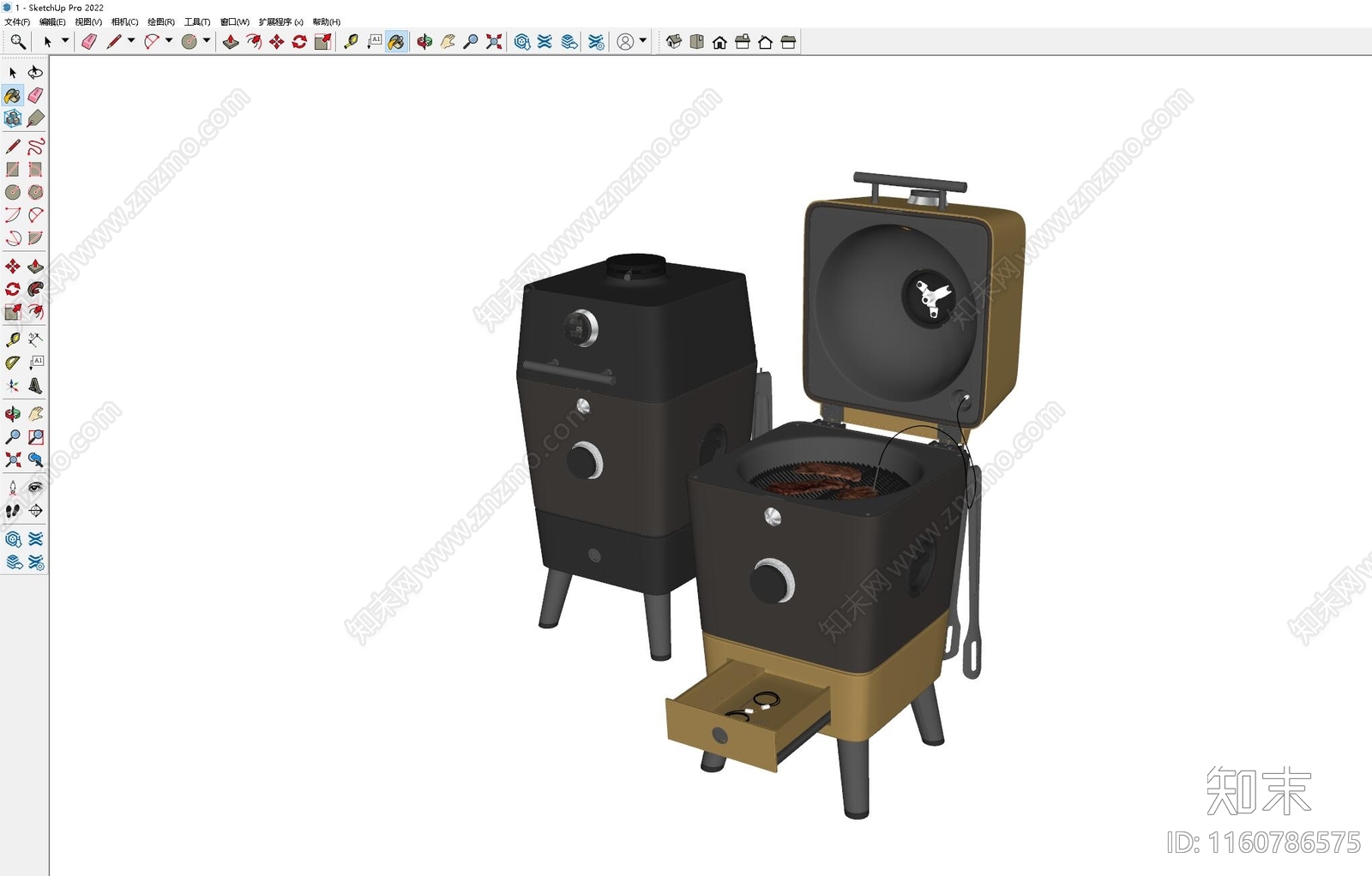 户外烧烤架SU模型下载【ID:1160786575】