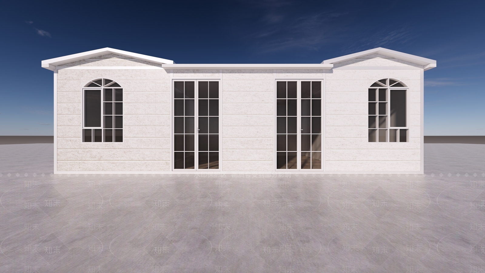 现代乡村集装箱民房SU模型下载【ID:1160789694】