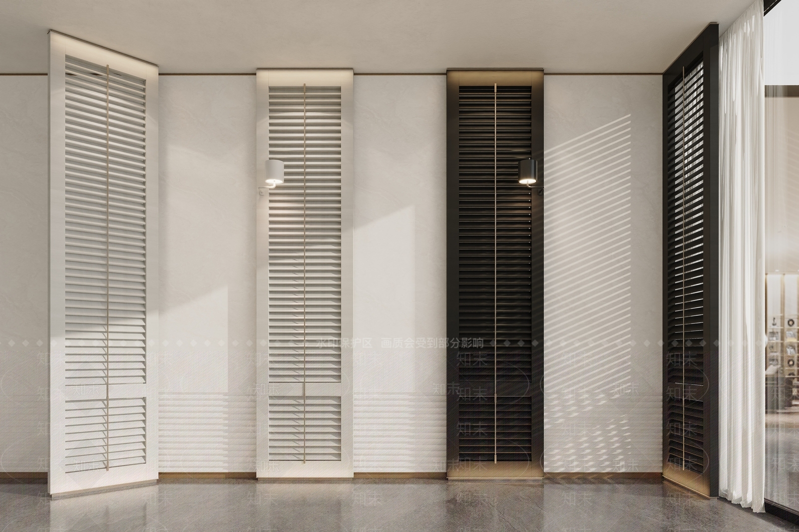现代酒店屏风隔断SU模型下载【ID:1160790508】