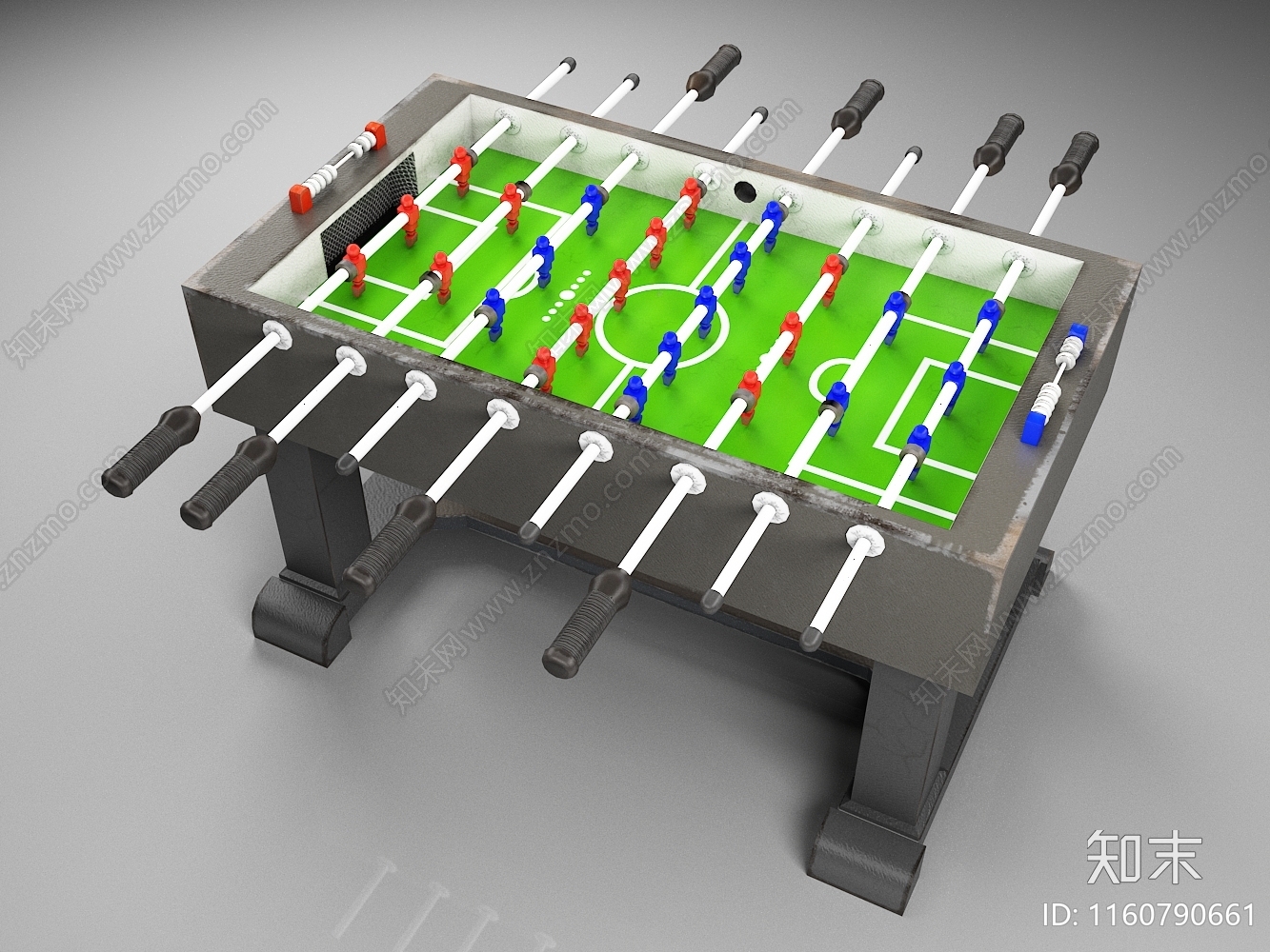 现代桌上足球3D模型下载【ID:1160790661】