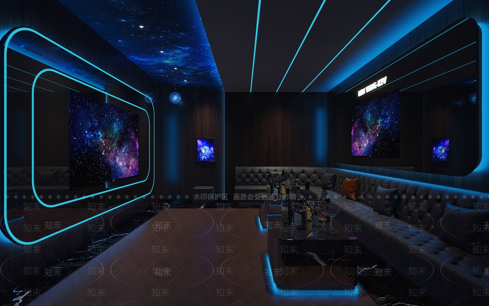 现代ktv包厢3D模型下载【ID:1160800083】