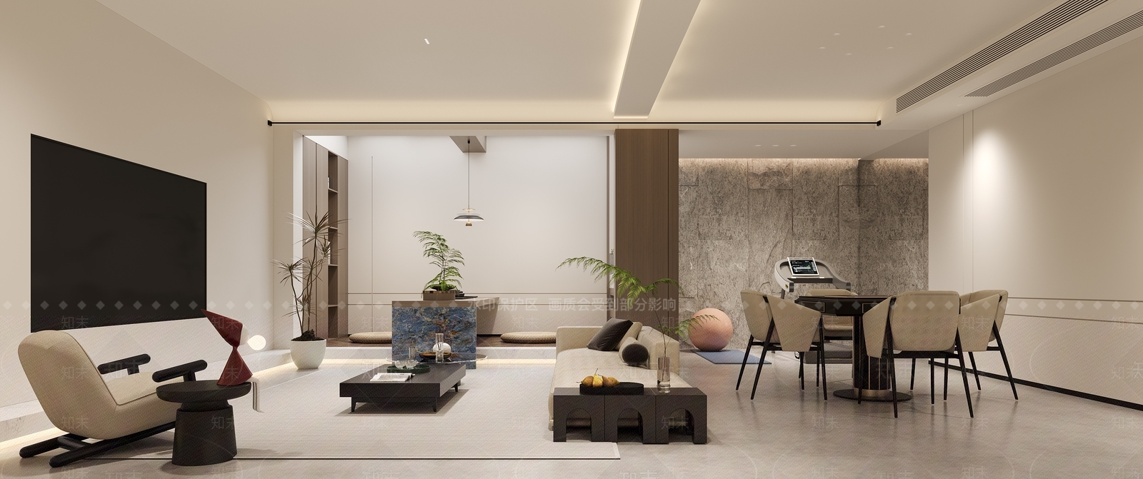 现代影音室3D模型下载【ID:1160799244】