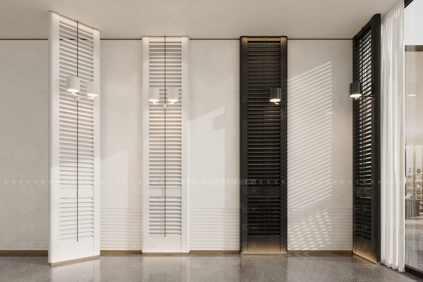现代酒店屏风隔断SU模型下载【ID:1160799817】