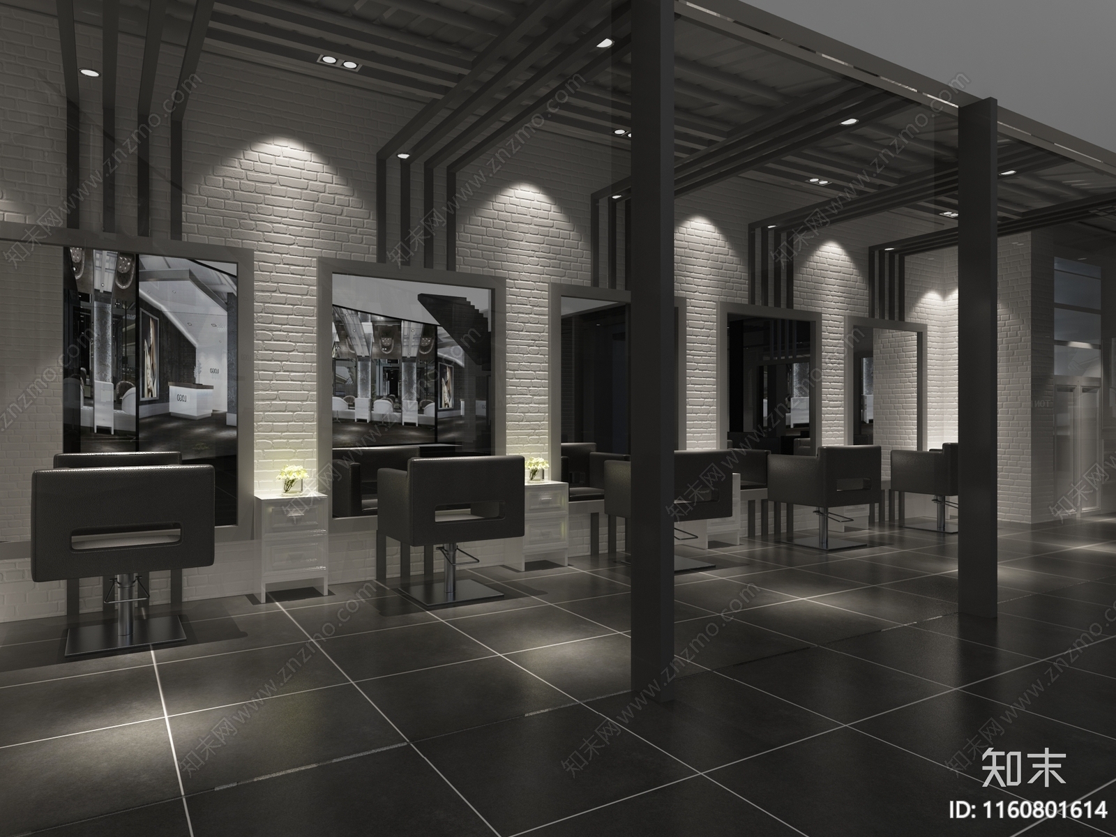 现代美发店3D模型下载【ID:1160801614】