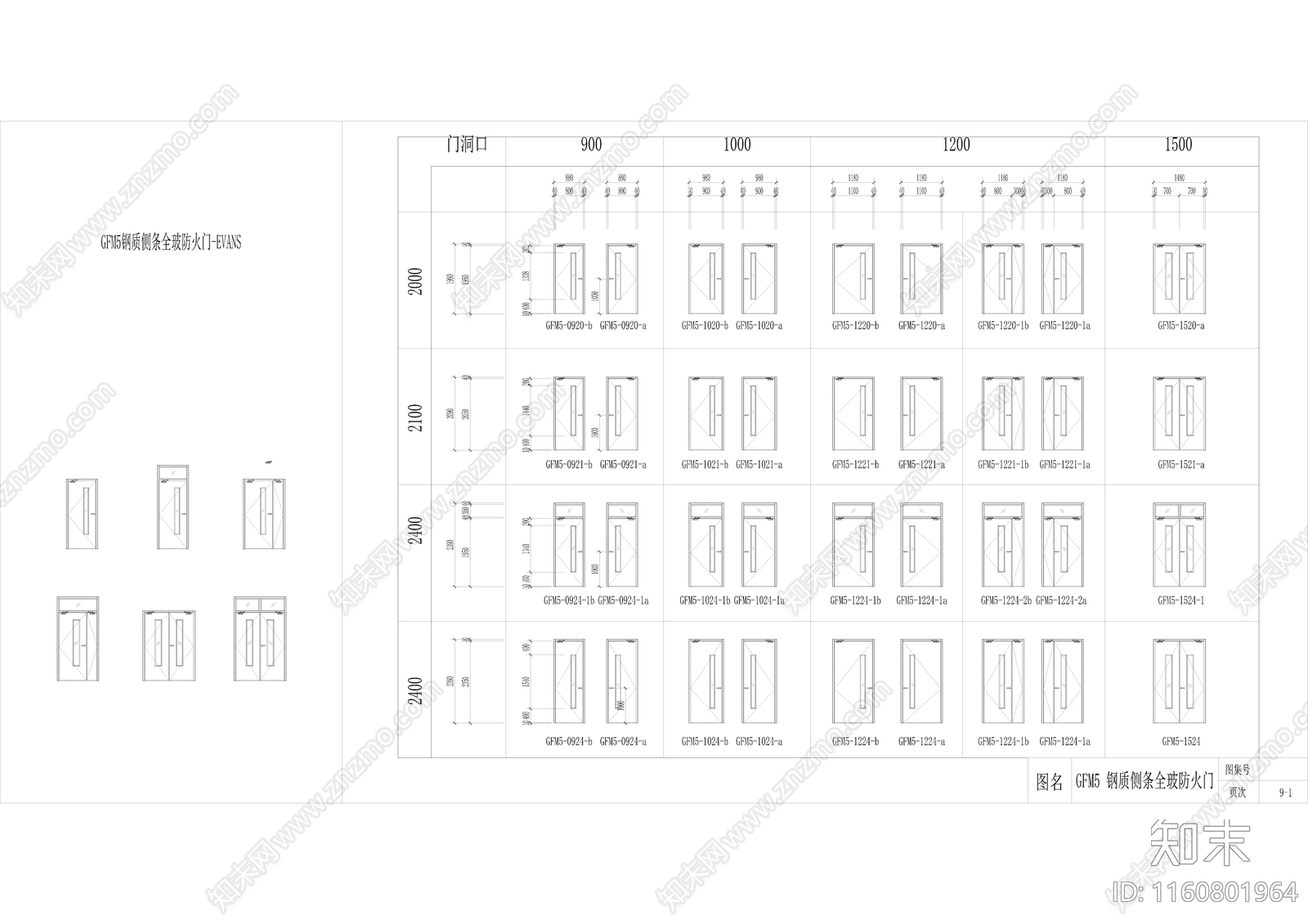 钢质防火门动态块施工图下载【ID:1160801964】