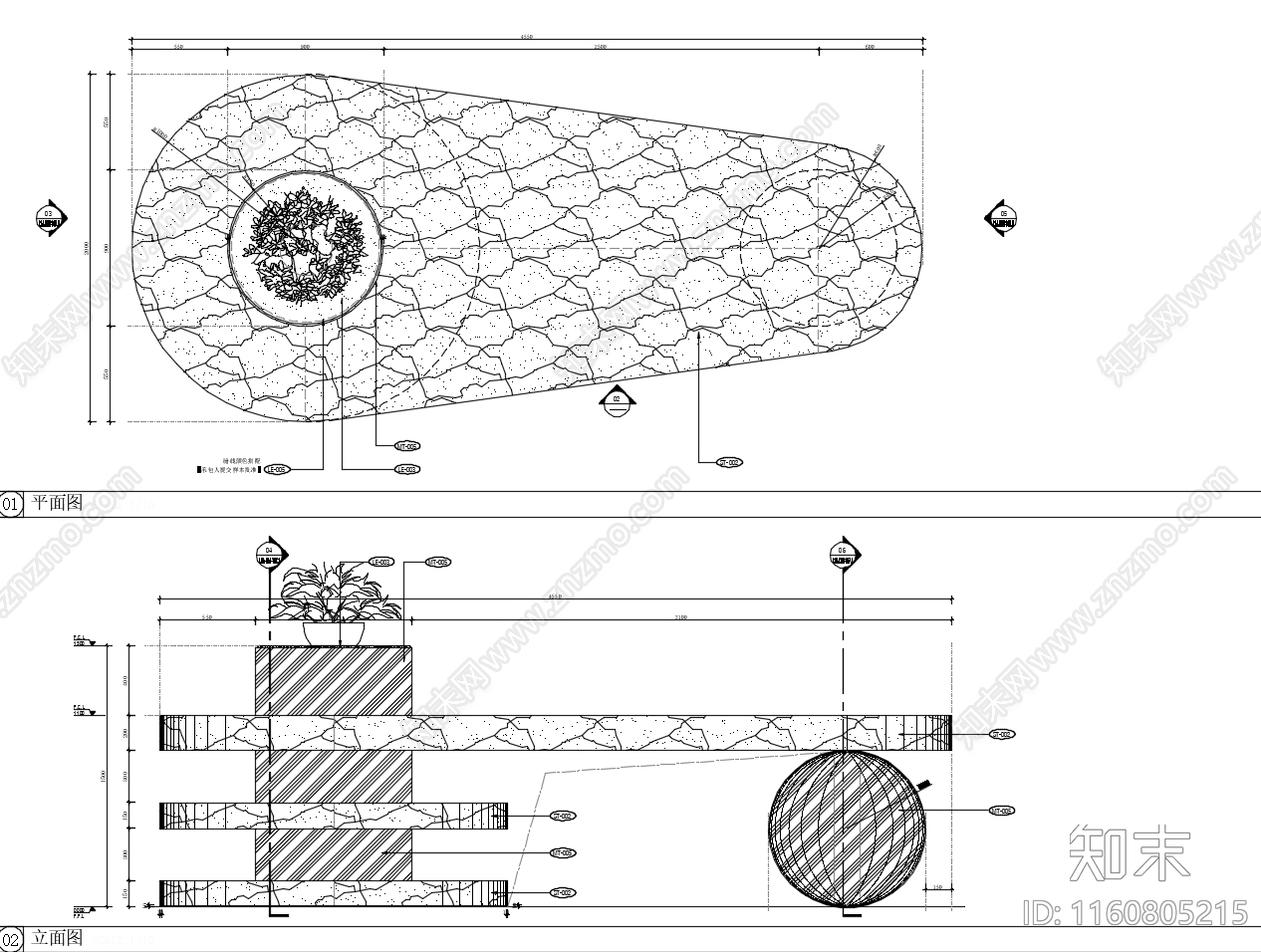 固定家具大样图cad施工图下载【ID:1160805215】