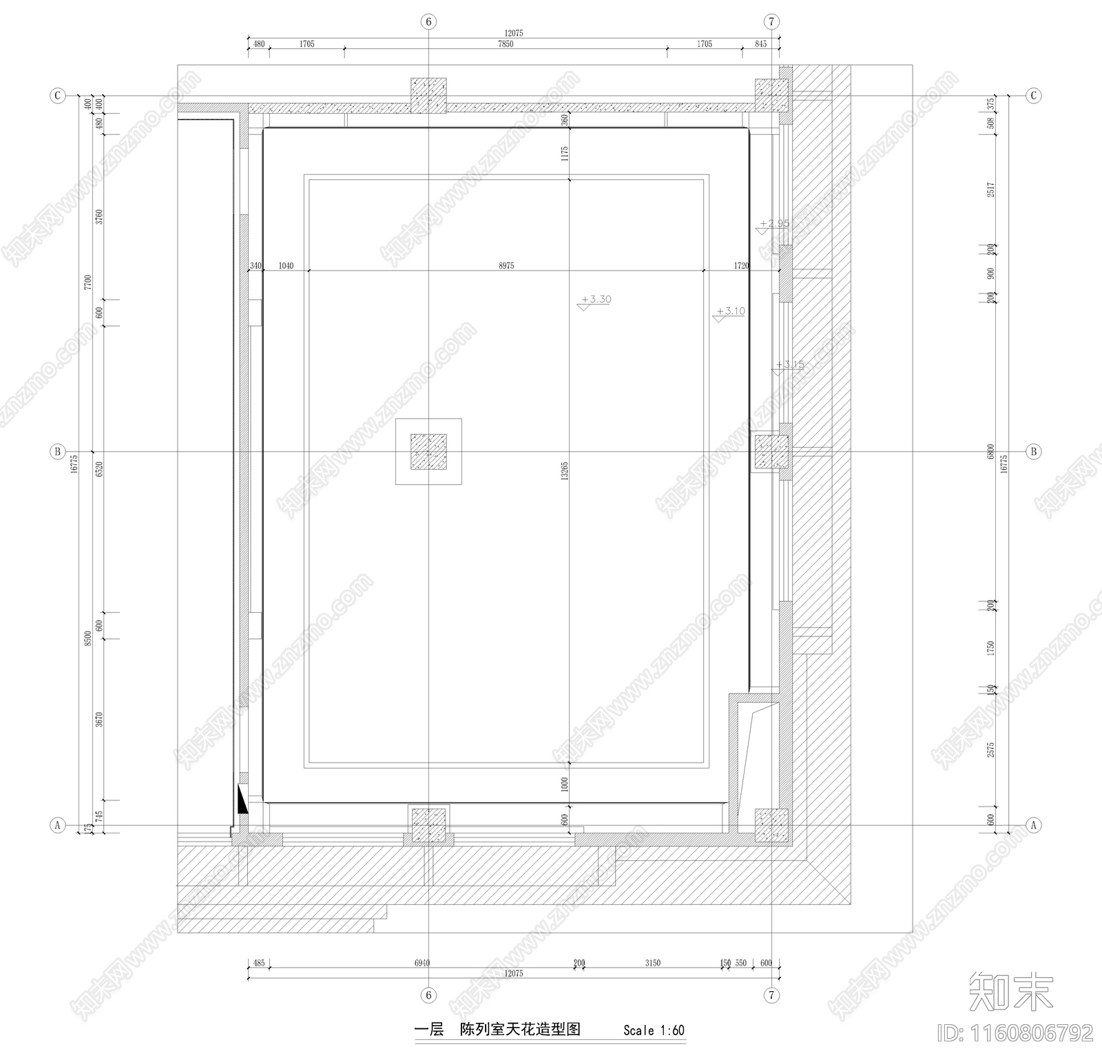 小型陈列室CAcad施工图下载【ID:1160806792】