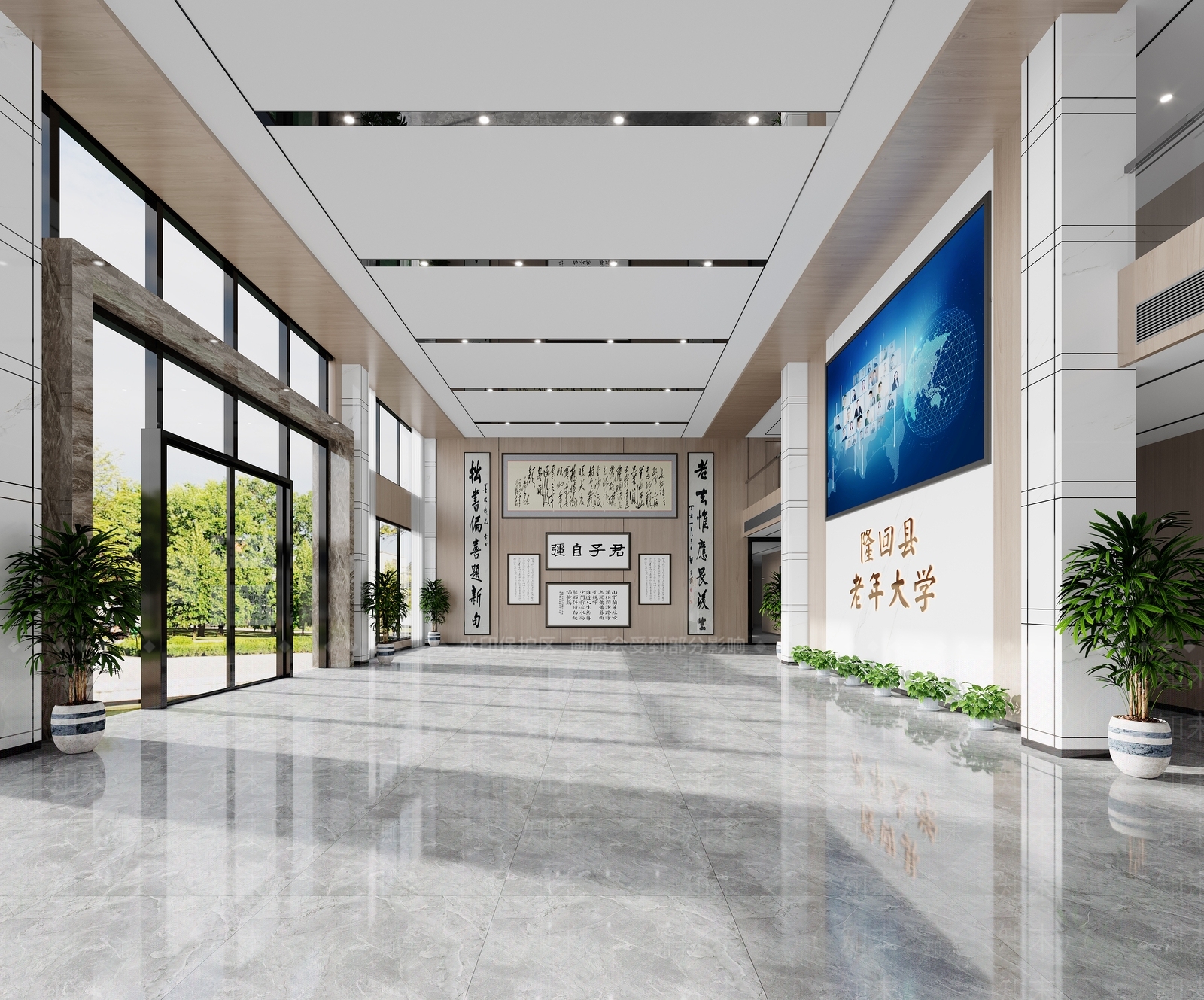 现代公司大厅3D模型下载【ID:1160812455】