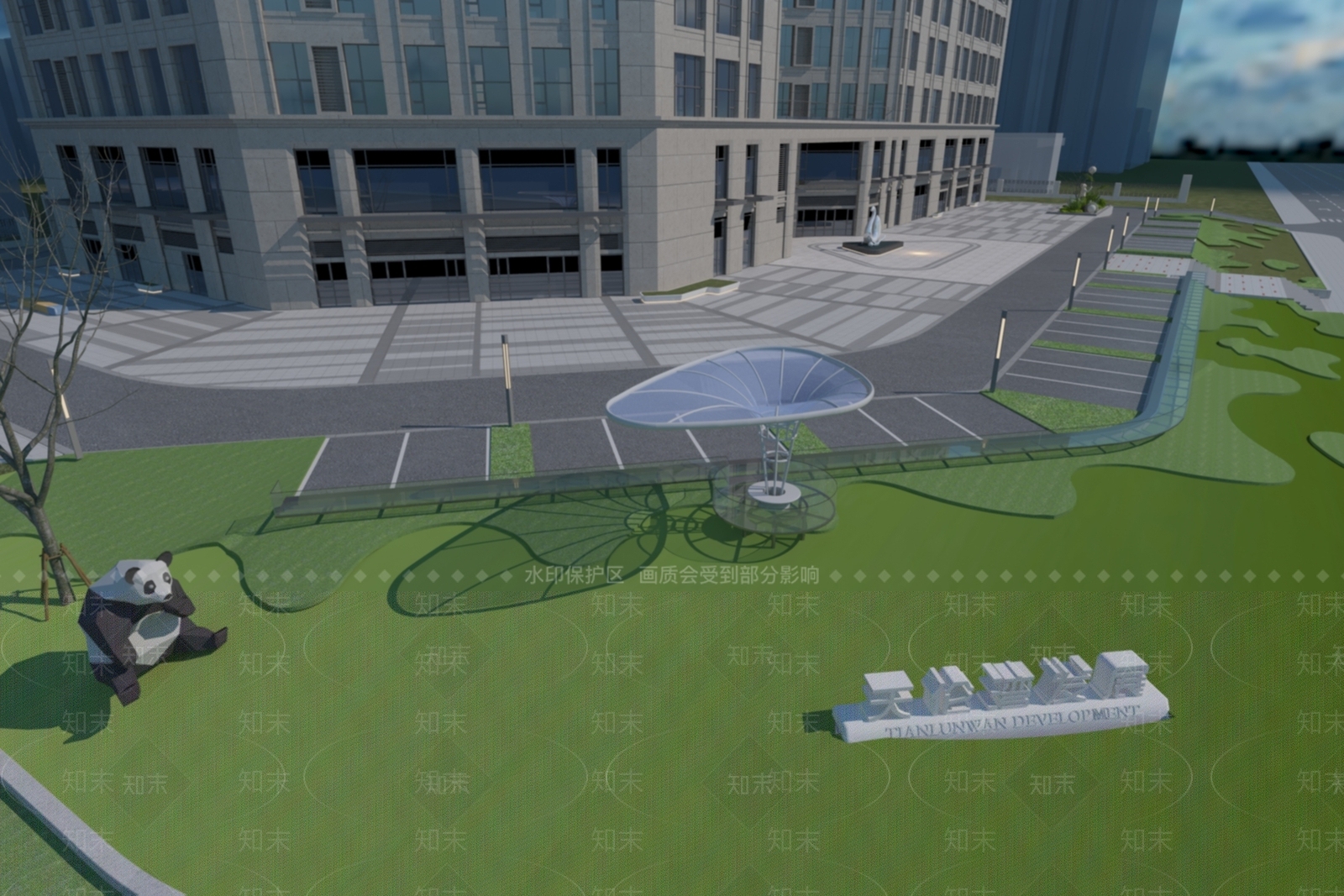 现代廊架3D模型下载【ID:1160812548】