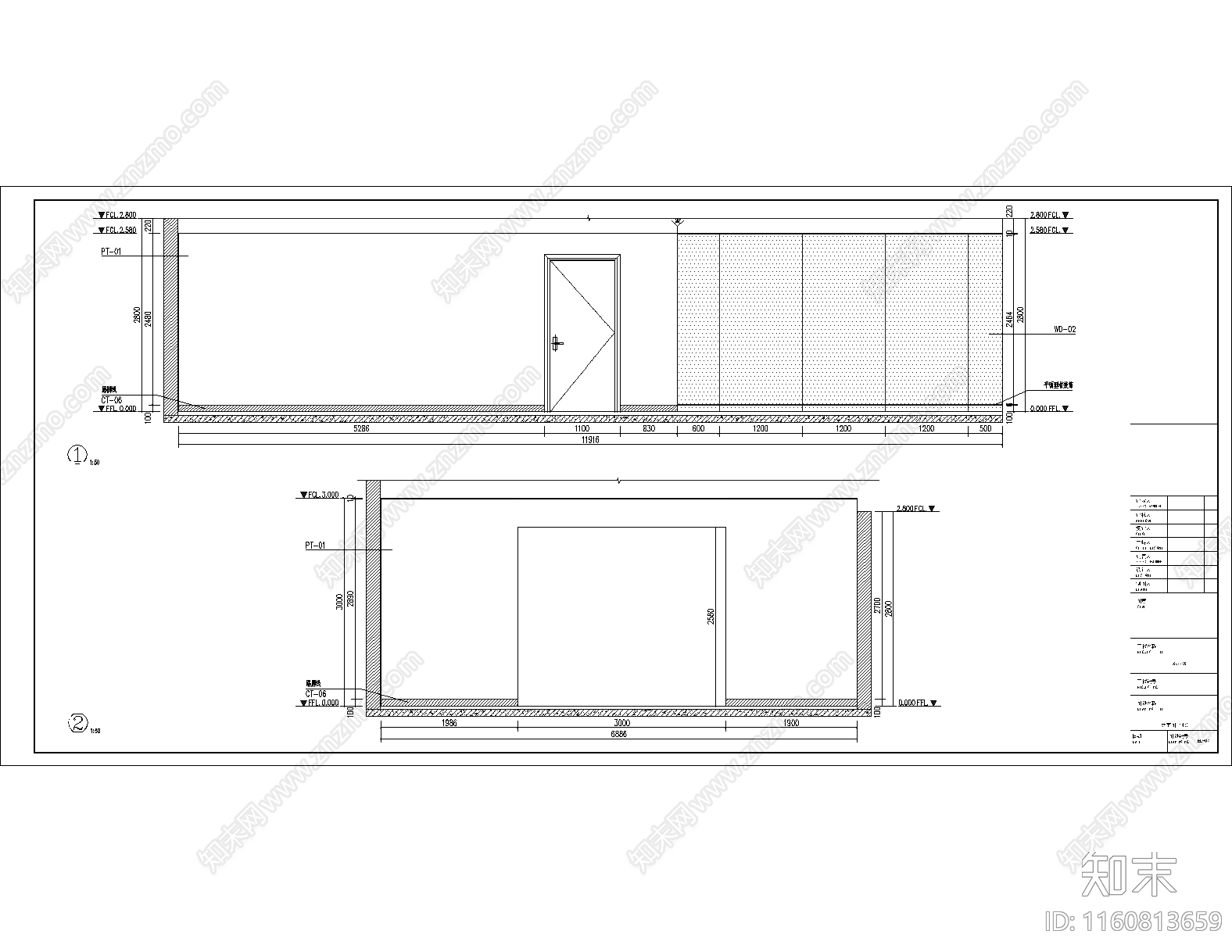现代公厕cad施工图下载【ID:1160813659】