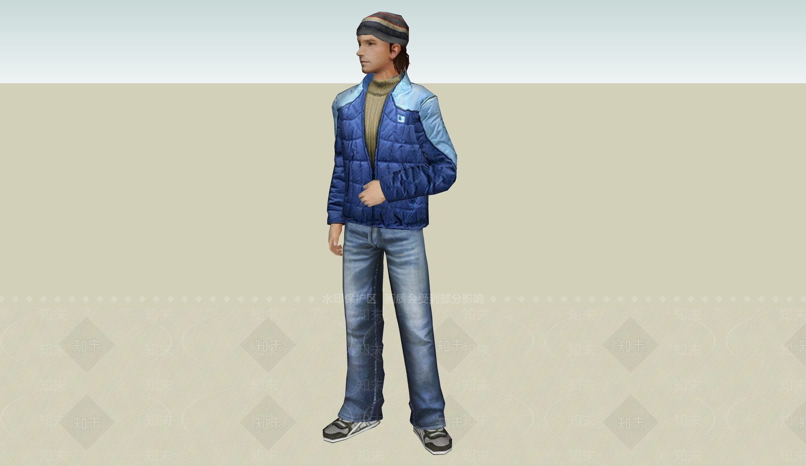2D男人SU模型下载【ID:1160814846】