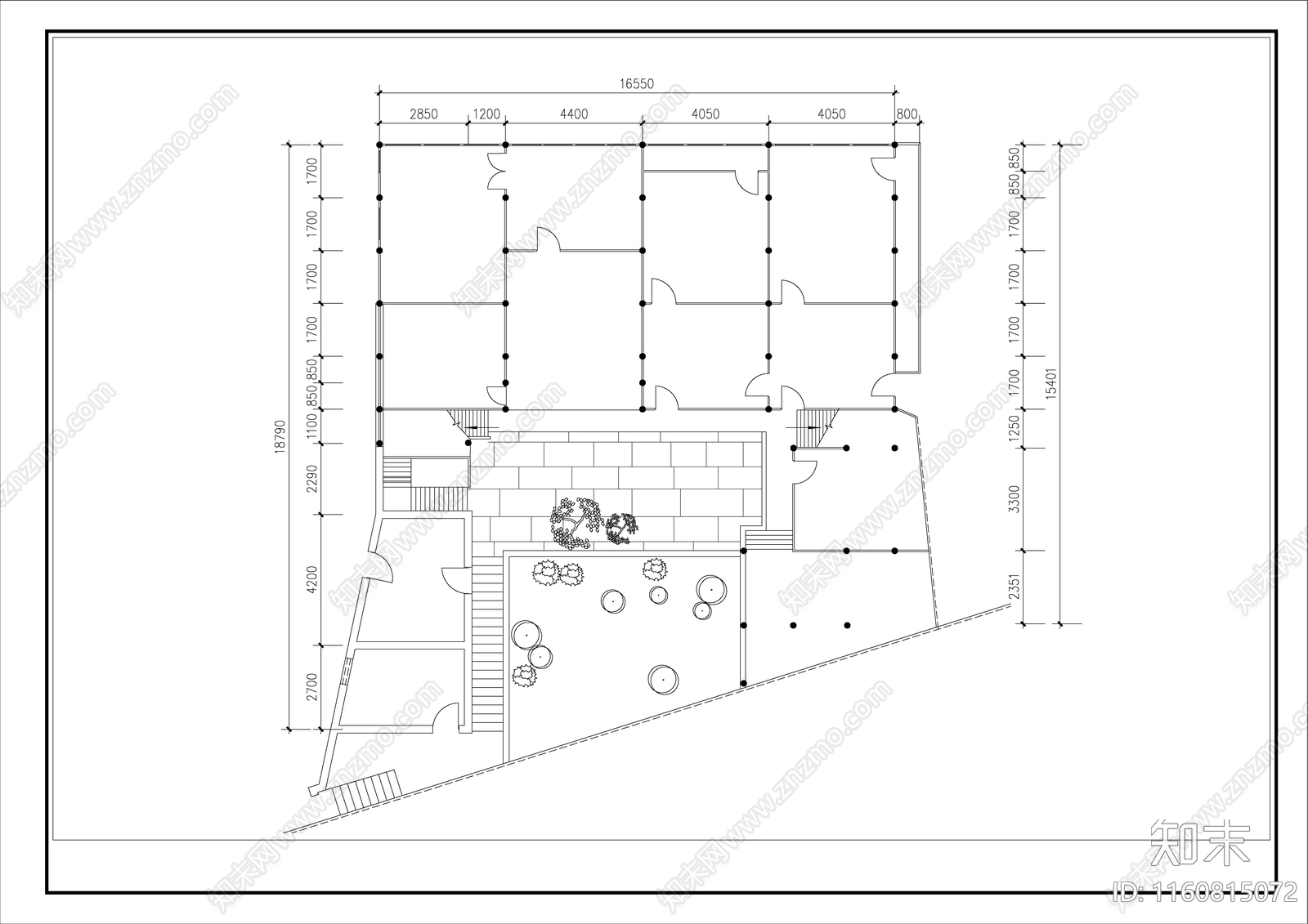 山地别墅建筑图纸施工图下载【ID:1160815072】