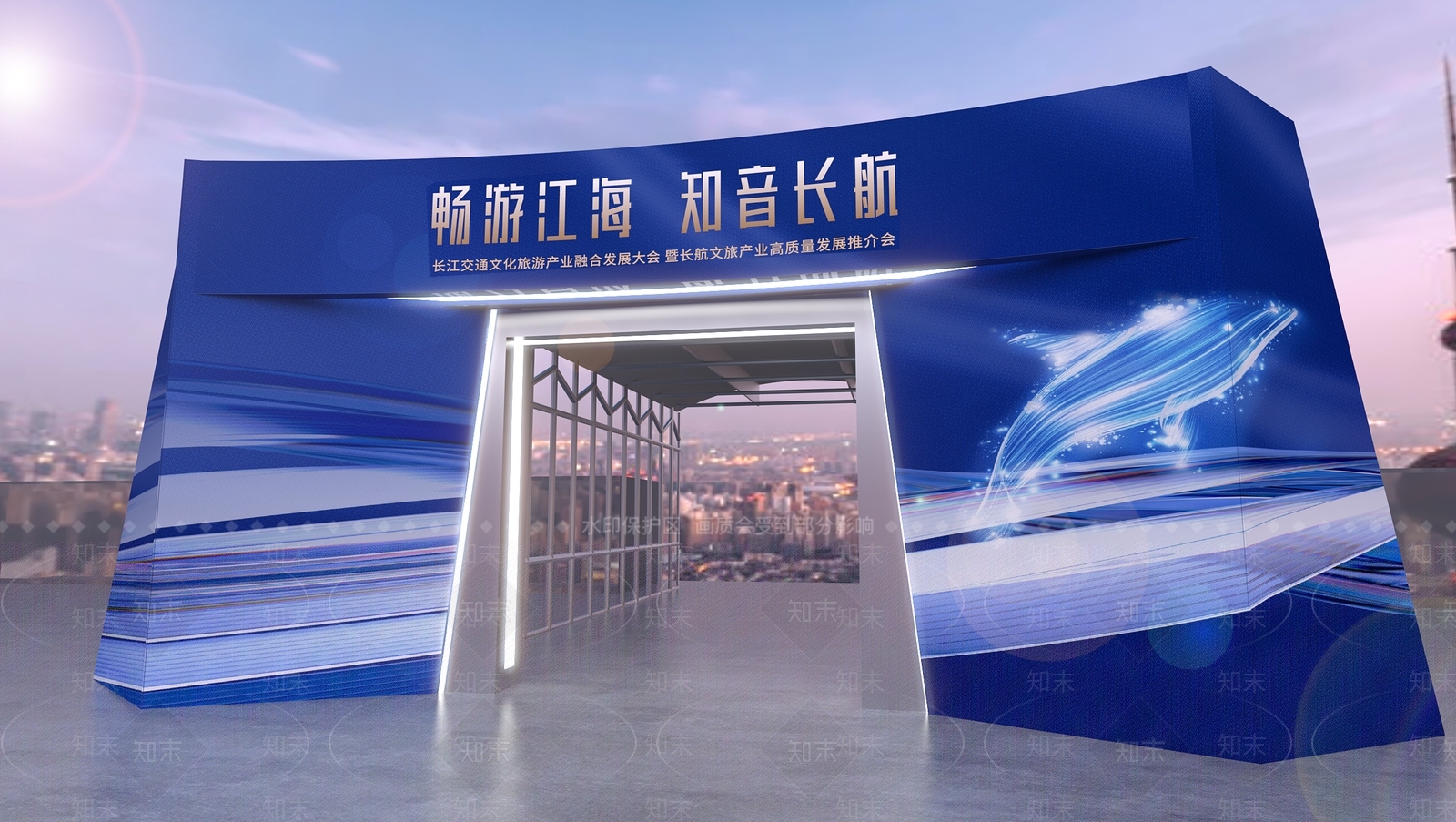 现代活动门头美陈3D模型下载【ID:1160816458】