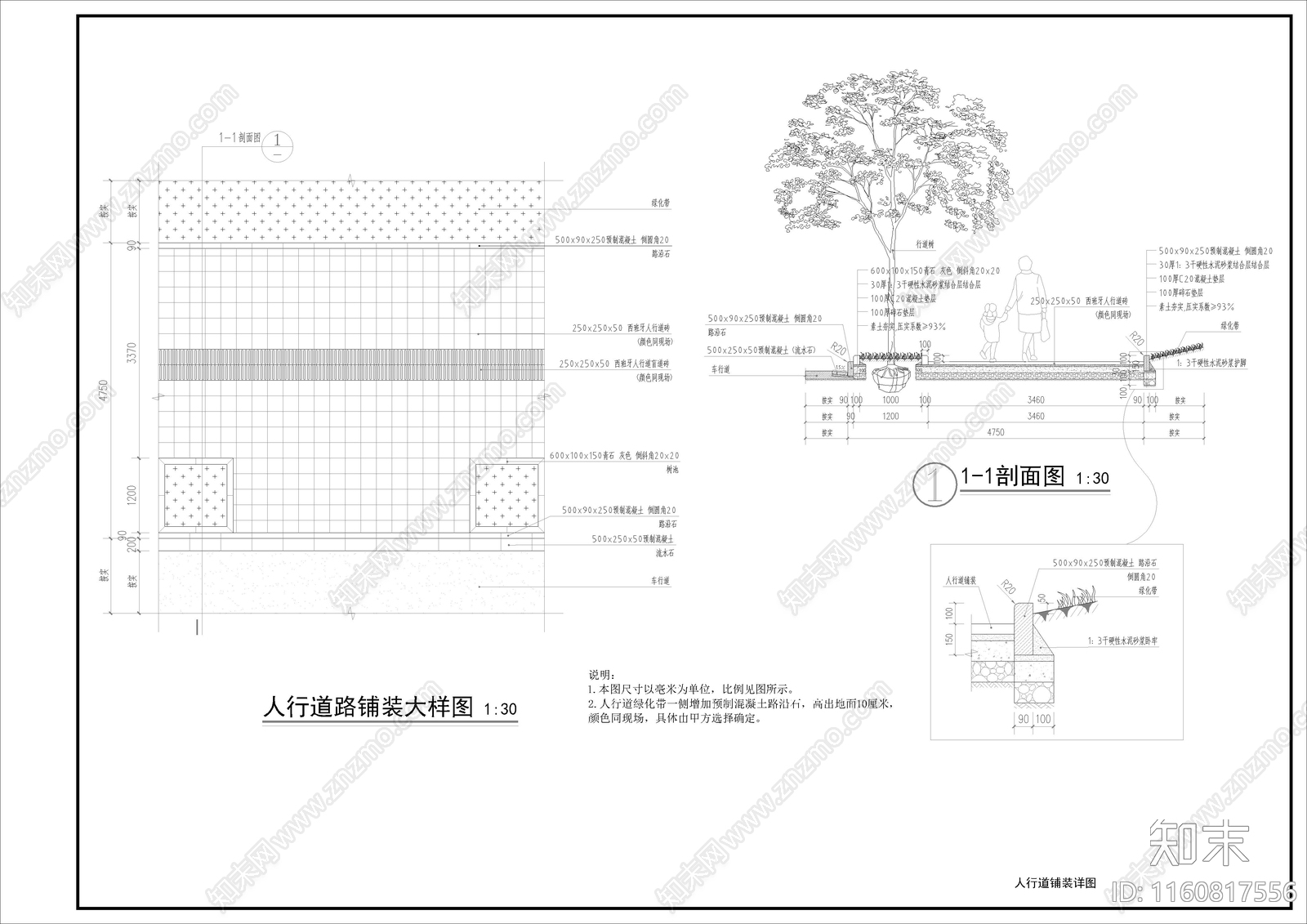 市政道路横断面做法施工图下载【ID:1160817556】