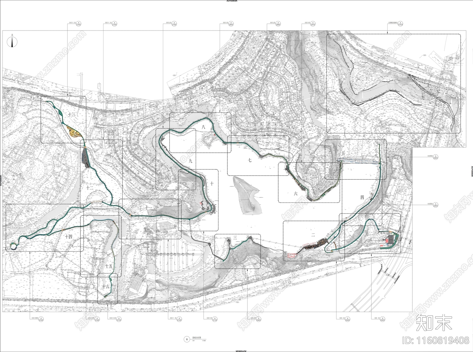 彩云湖步道更新项目施工图下载【ID:1160819408】