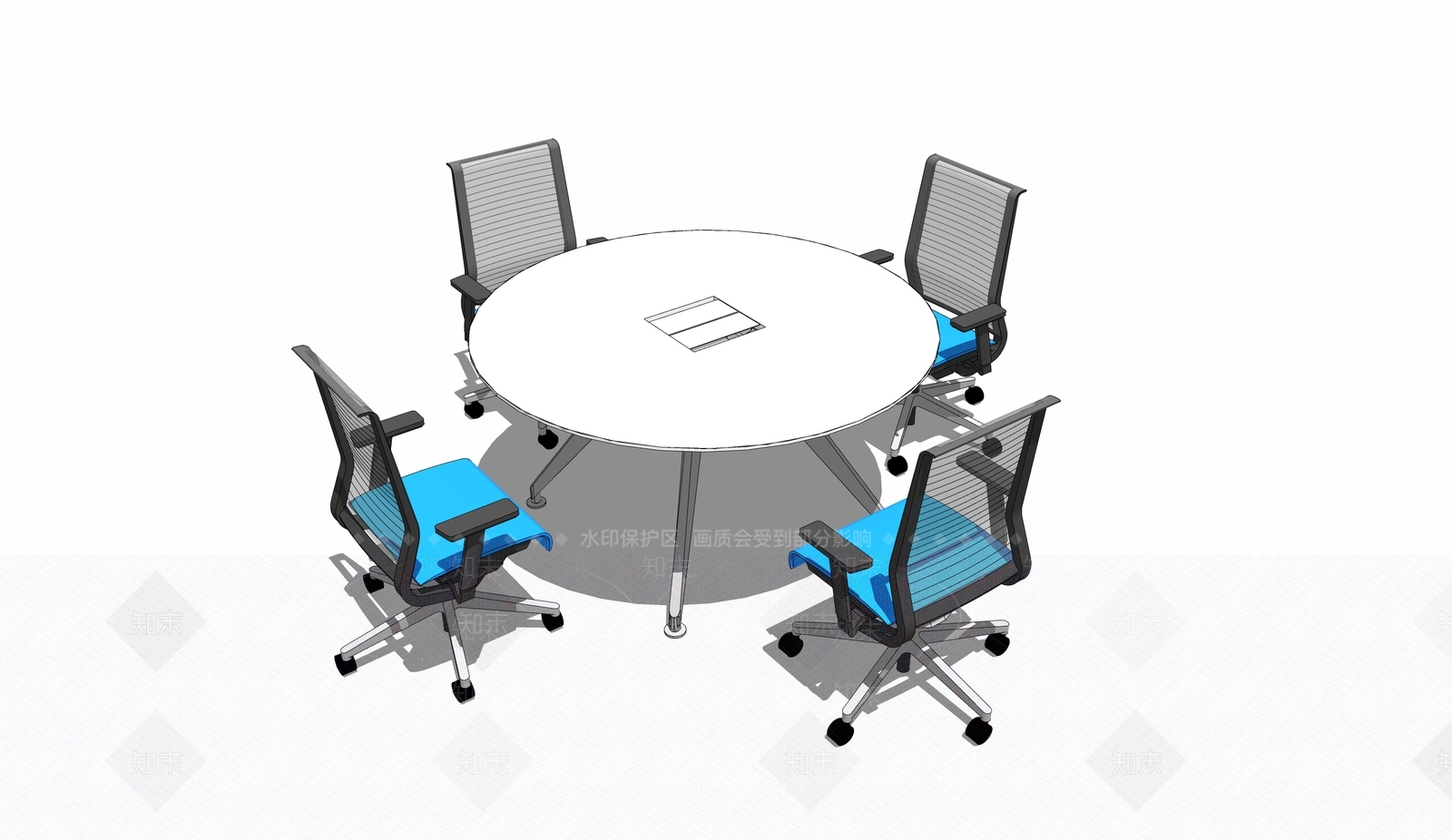 现代会议桌椅SU模型下载【ID:1160821569】