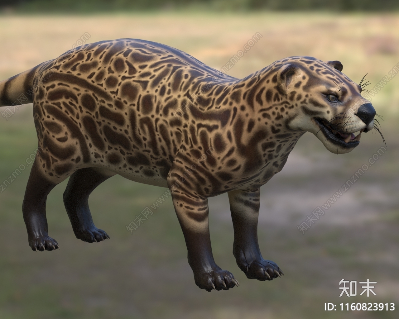 北美洲父猫牛鬣兽科生物动物3D模型下载【ID:1160823913】