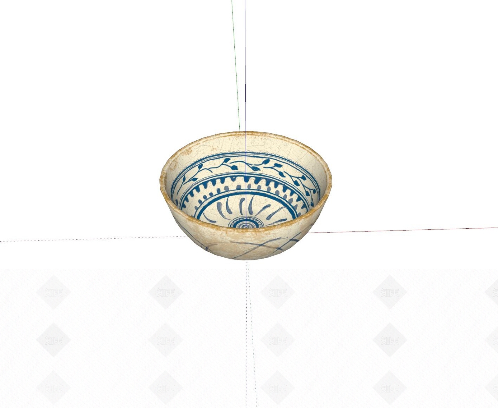 老旧陶碗SU模型下载【ID:1160825380】