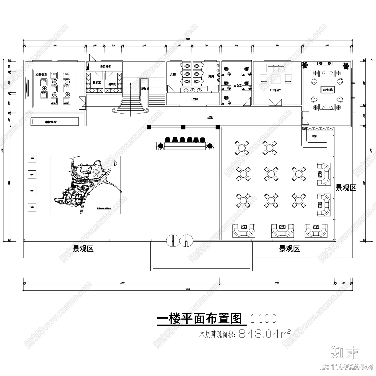 现代简欧安溪万城一号售楼处室内工装cad施工图下载【ID:1160826144】