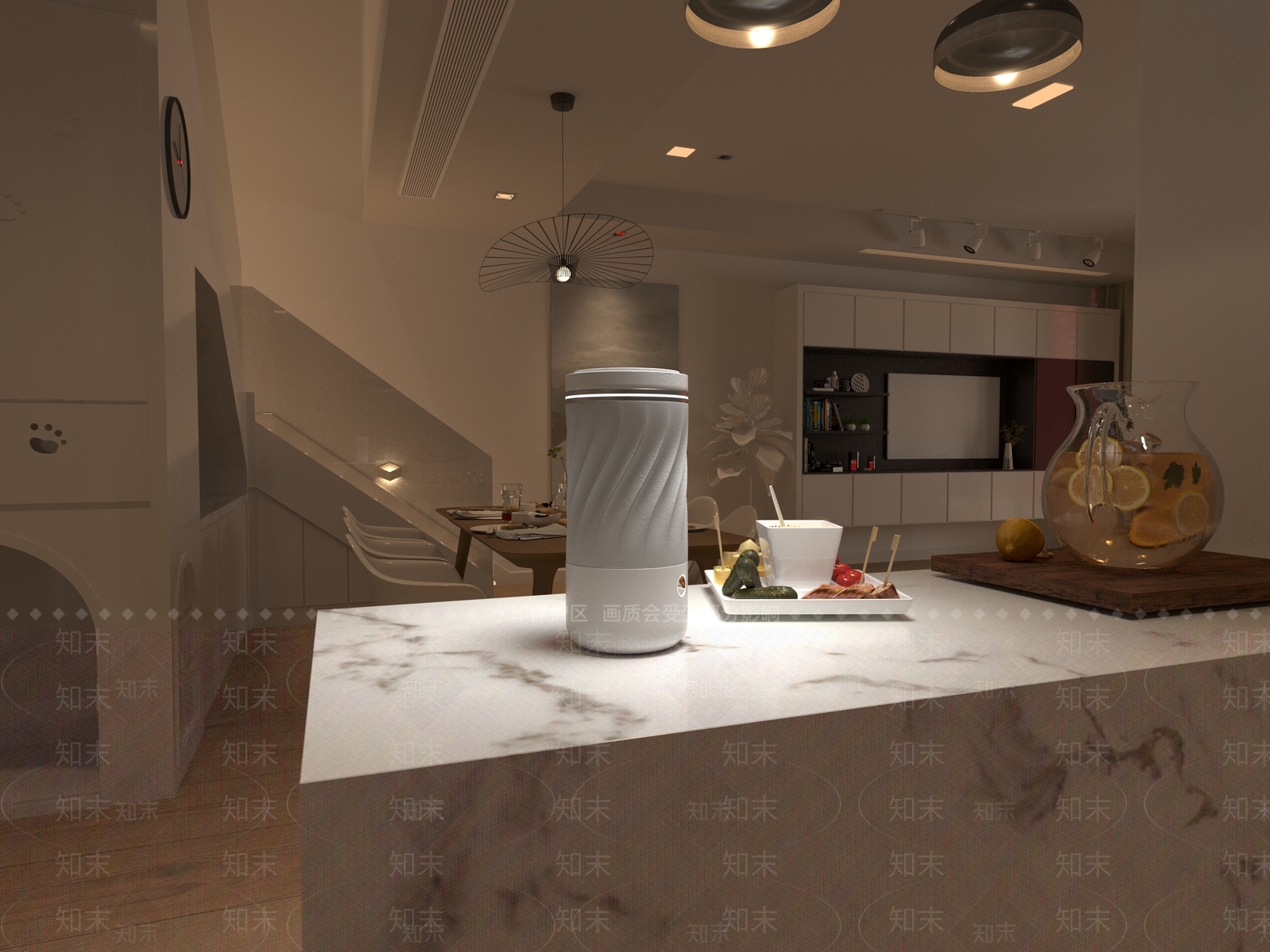 现代轻奢水杯3D模型下载【ID:1160826635】