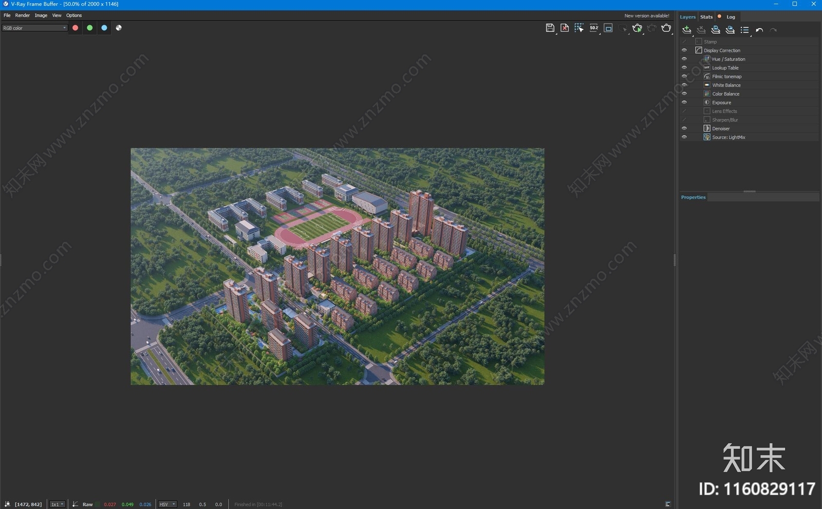 现代住宅建筑鸟瞰3D模型下载【ID:1160829117】