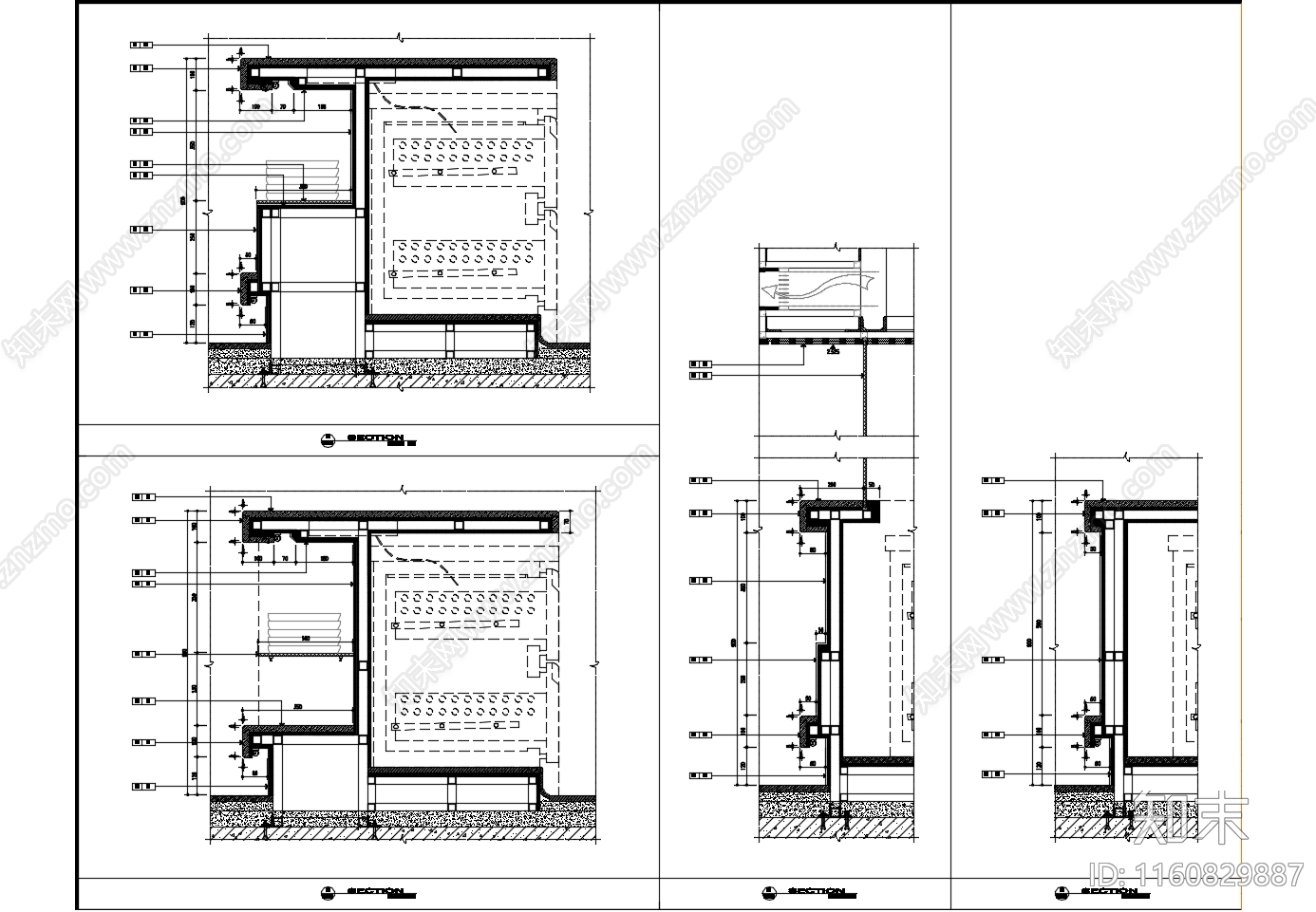 酒架及自助餐台大样图cad施工图下载【ID:1160829887】