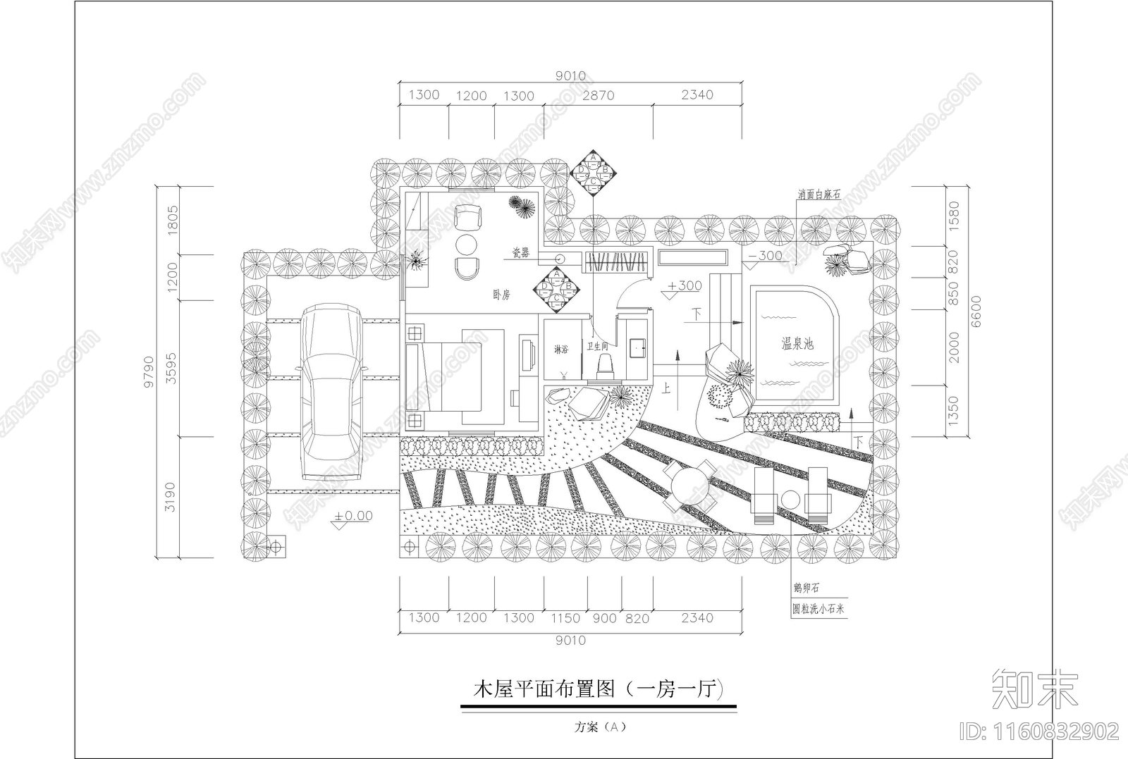 度假村A型木屋施工图下载【ID:1160832902】