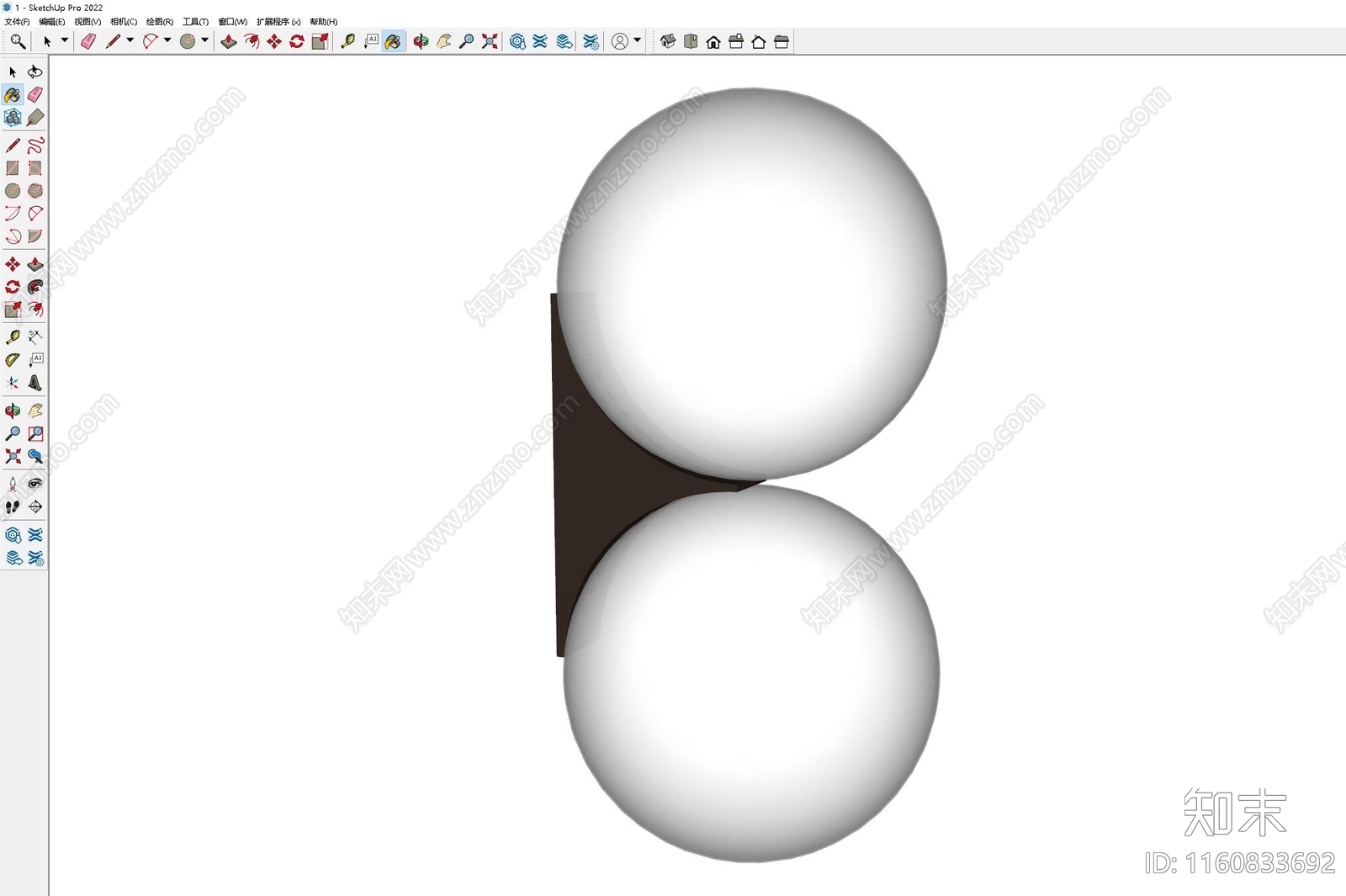 现代球形壁灯SU模型下载【ID:1160833692】