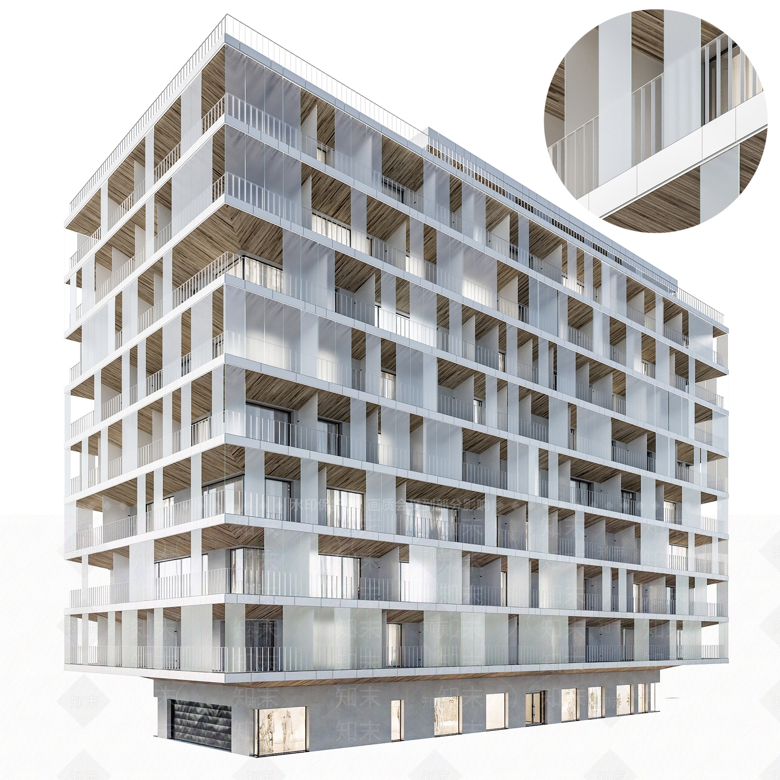 现代多层建筑3D模型下载【ID:1160835419】