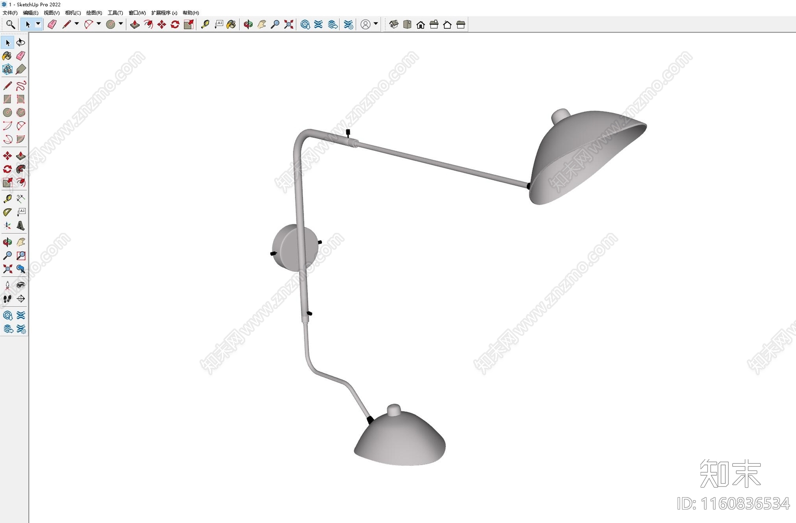 现代台灯SU模型下载【ID:1160836534】
