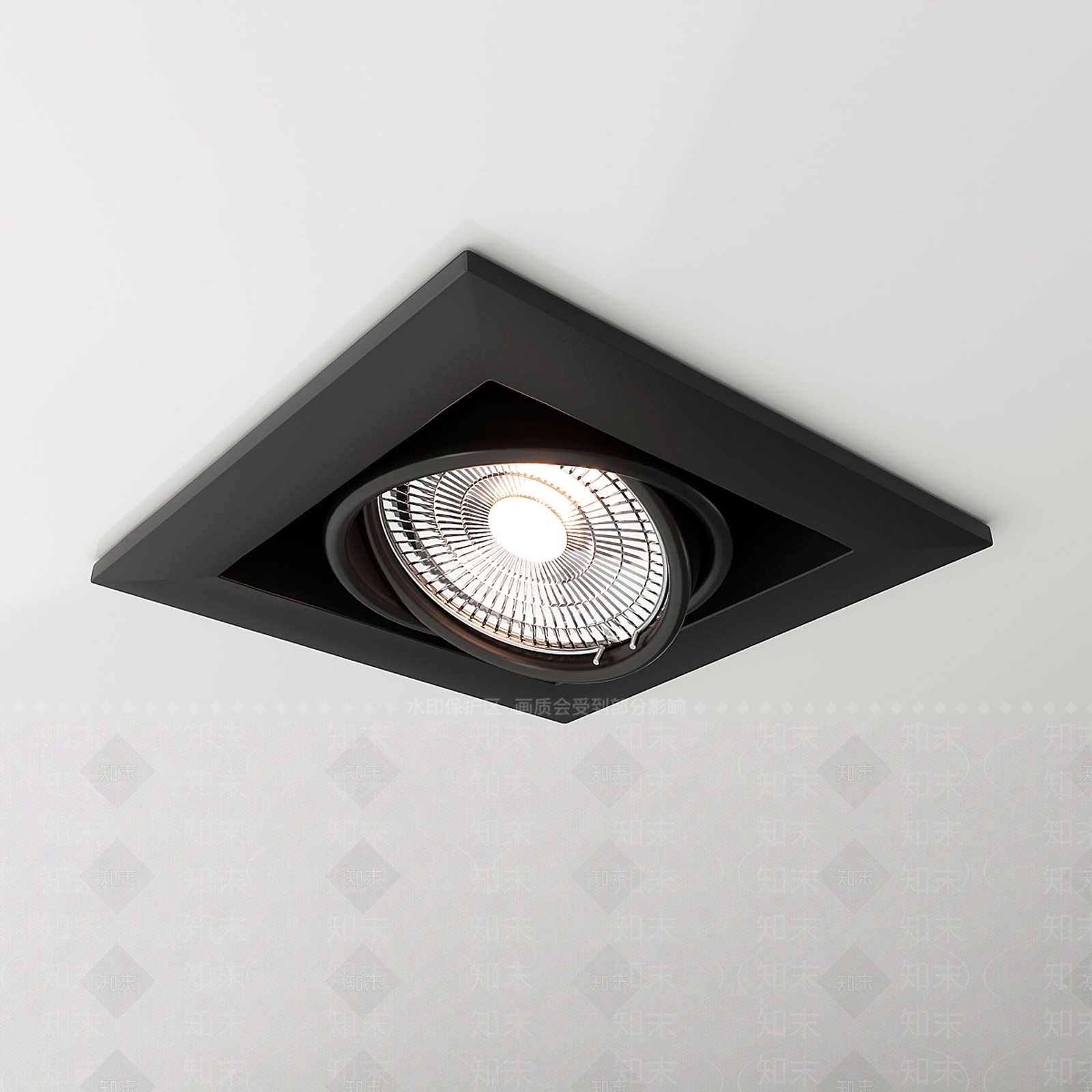 现代筒灯3D模型下载【ID:1160838384】