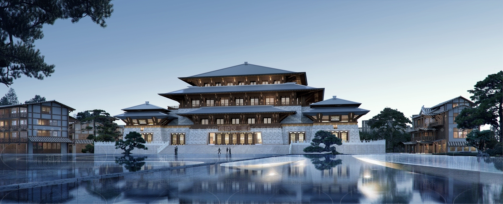 中式商业街3D模型下载【ID:1160841272】