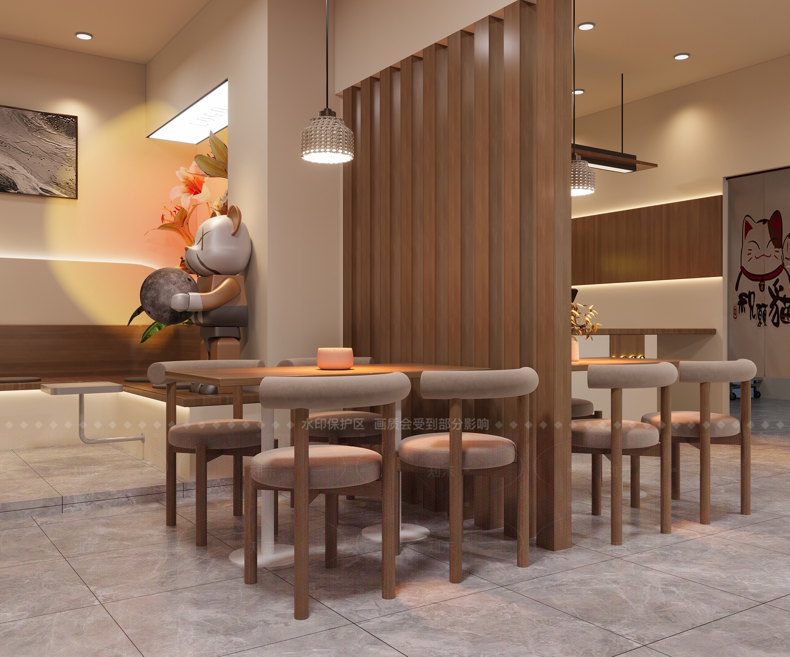 现代奶茶店3D模型下载【ID:1214594290】