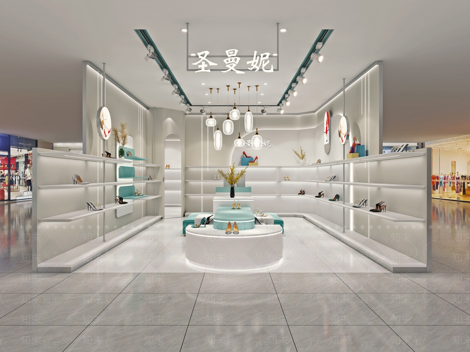 现代鞋店3D模型下载【ID:1160843779】