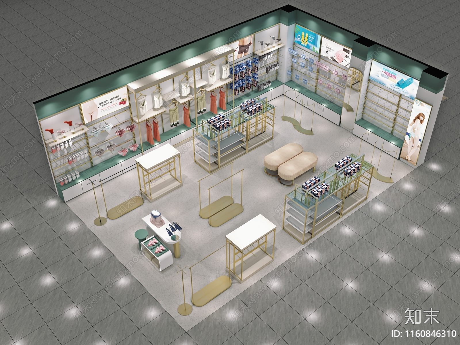 现代内衣店3D模型下载【ID:1160846310】