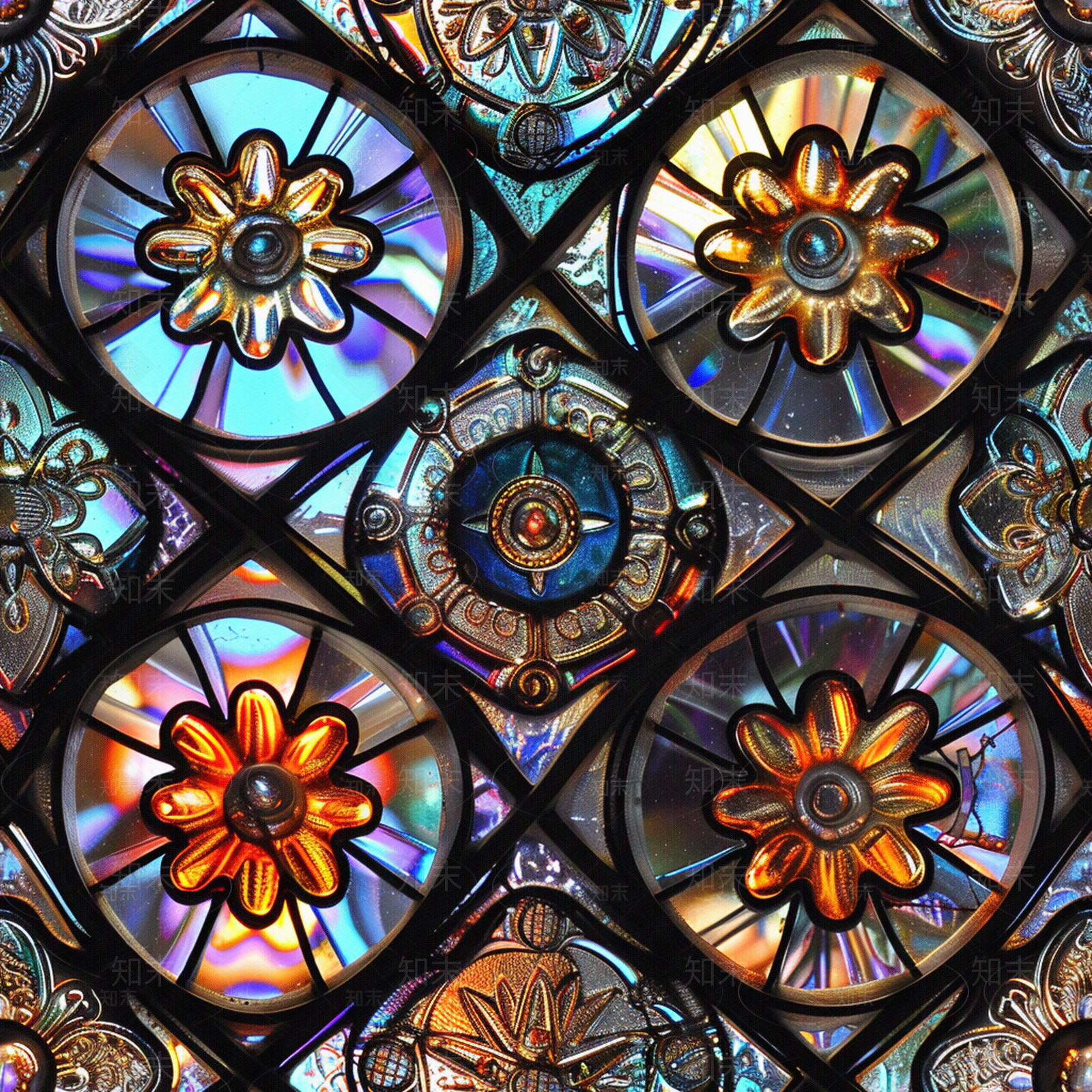png无缝彩色玻璃拼花11贴图下载【ID:1160848403】
