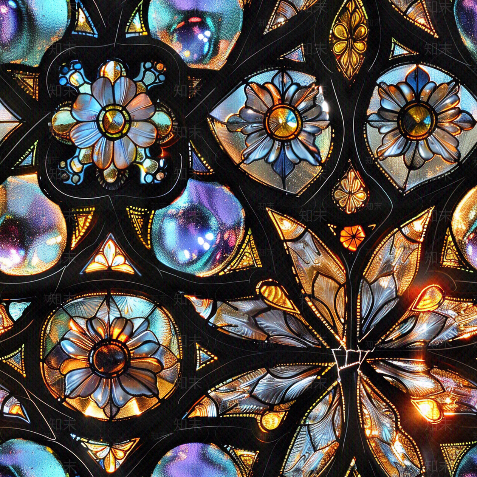 png无缝彩色玻璃拼花12贴图下载【ID:1160848484】