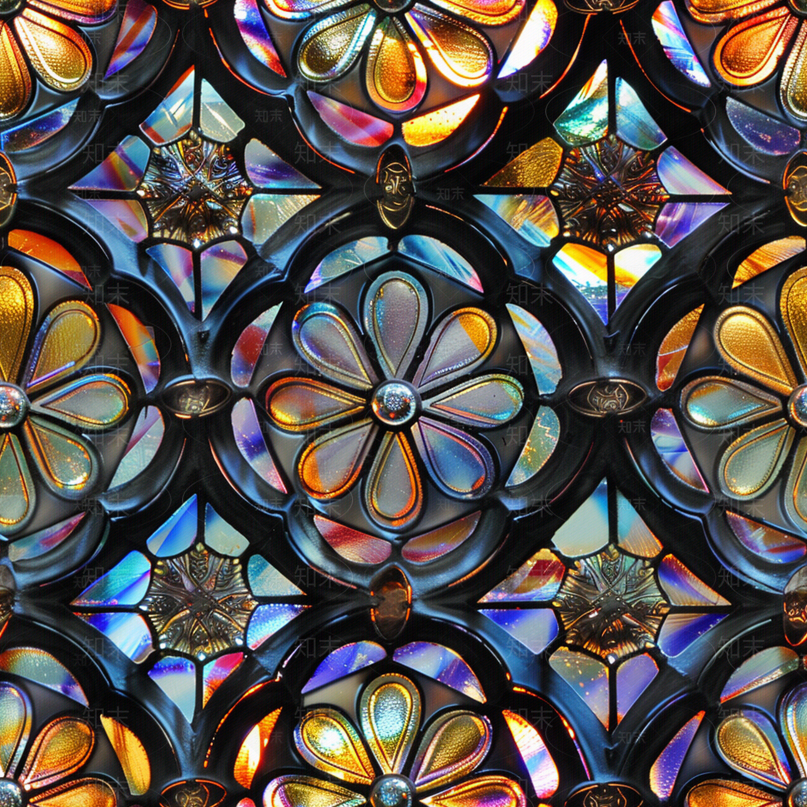 png无缝彩色玻璃拼花14贴图下载【ID:1160848467】