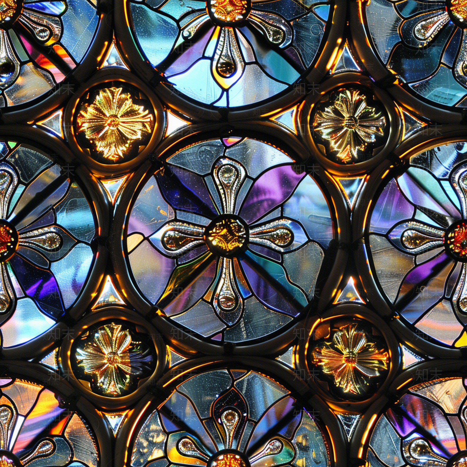 png无缝彩色玻璃拼花15贴图下载【ID:1160848459】