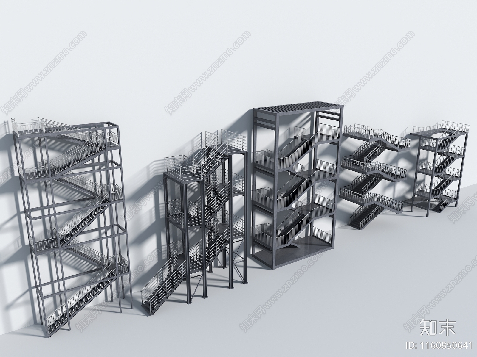 现代户外楼梯3D模型下载【ID:1160850641】