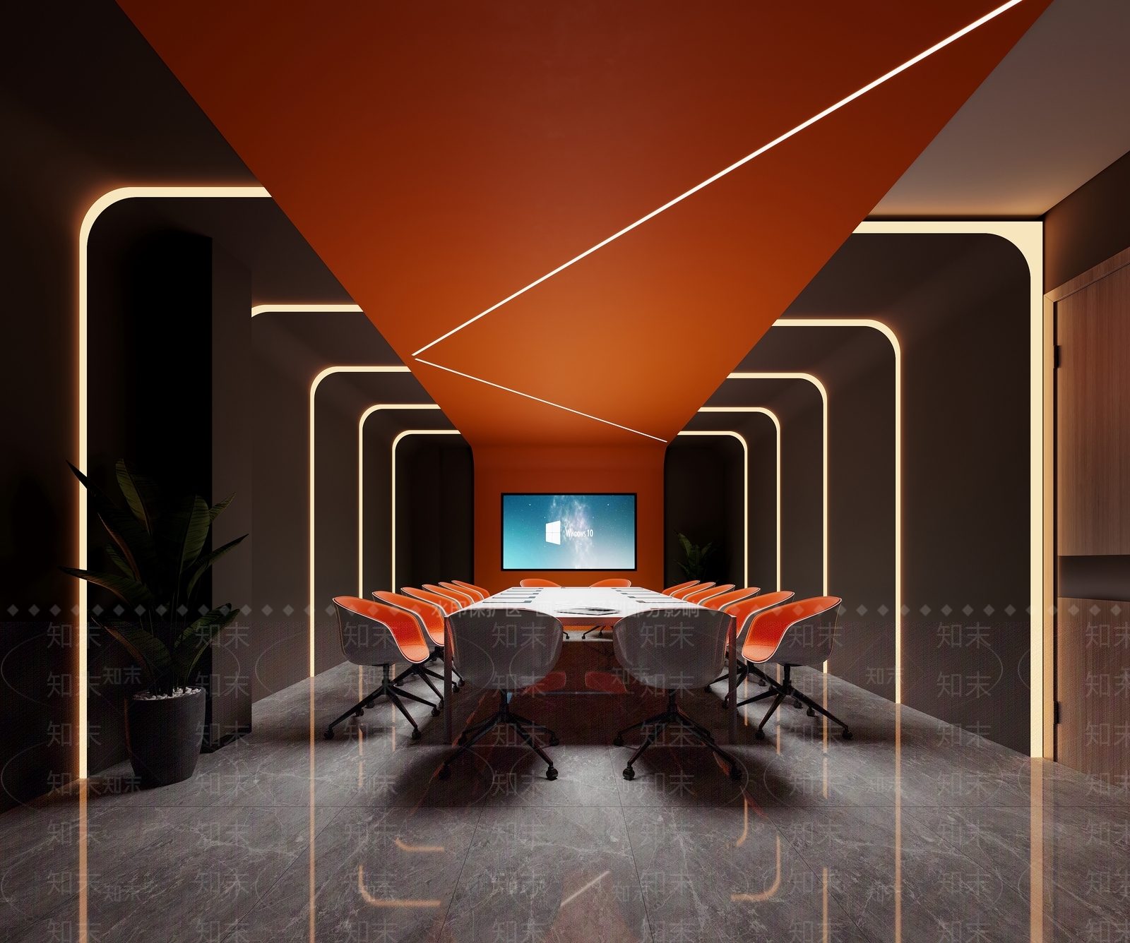 现代科技会议室3D模型下载【ID:1160852158】