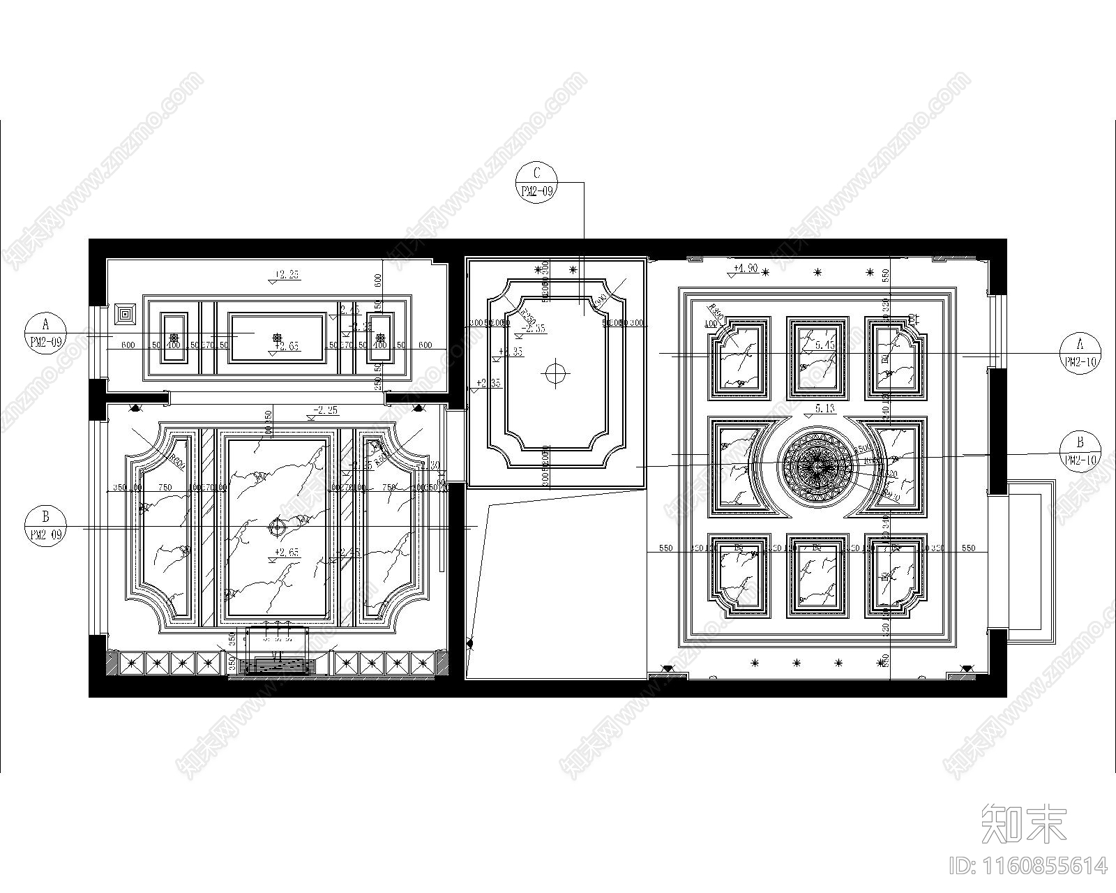 35款天花吊顶大样图施工图下载【ID:1160855614】