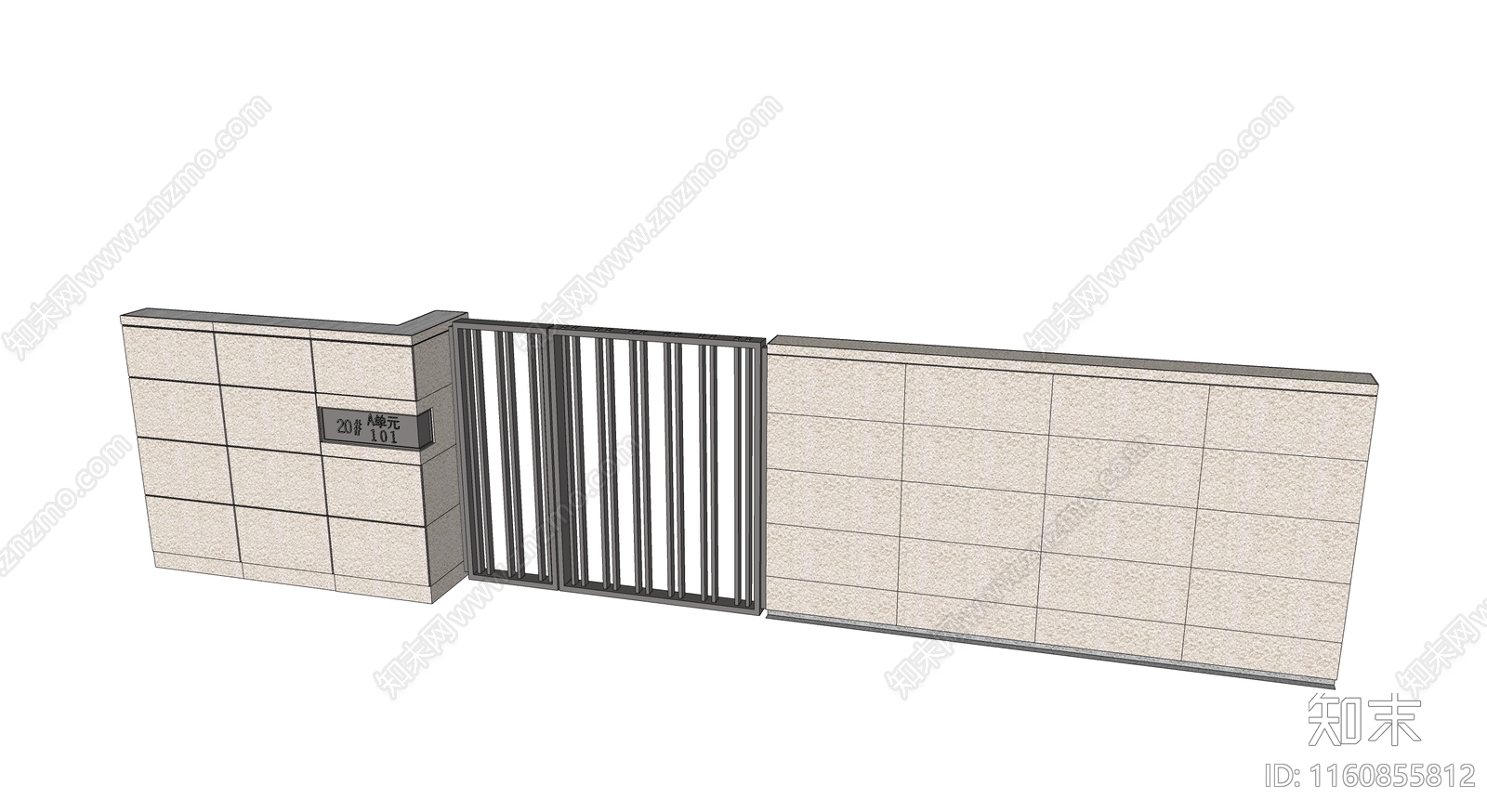 现代庭院入户门SU模型下载【ID:1160855812】