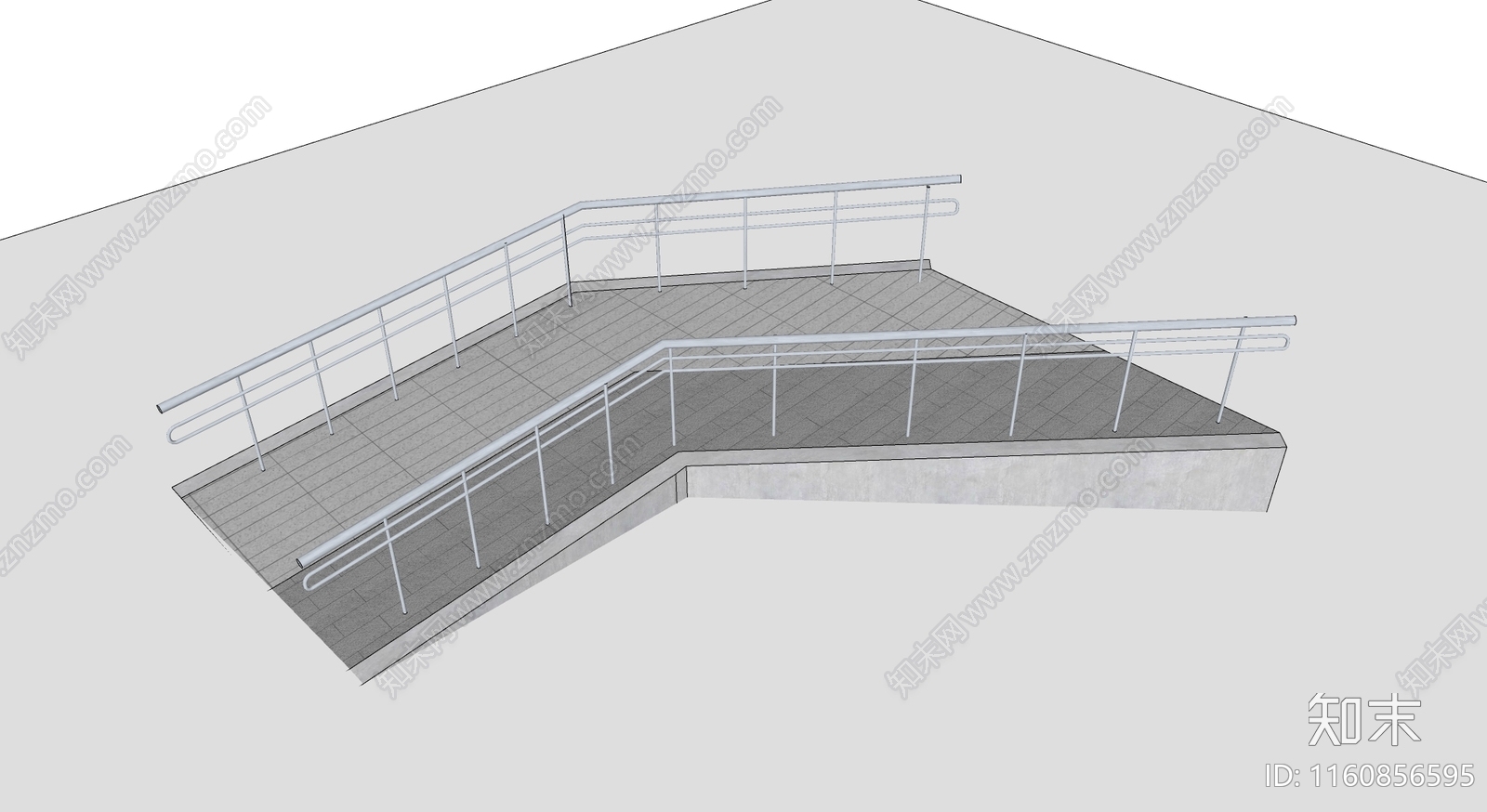 现代无障碍坡道SU模型下载【ID:1160856595】