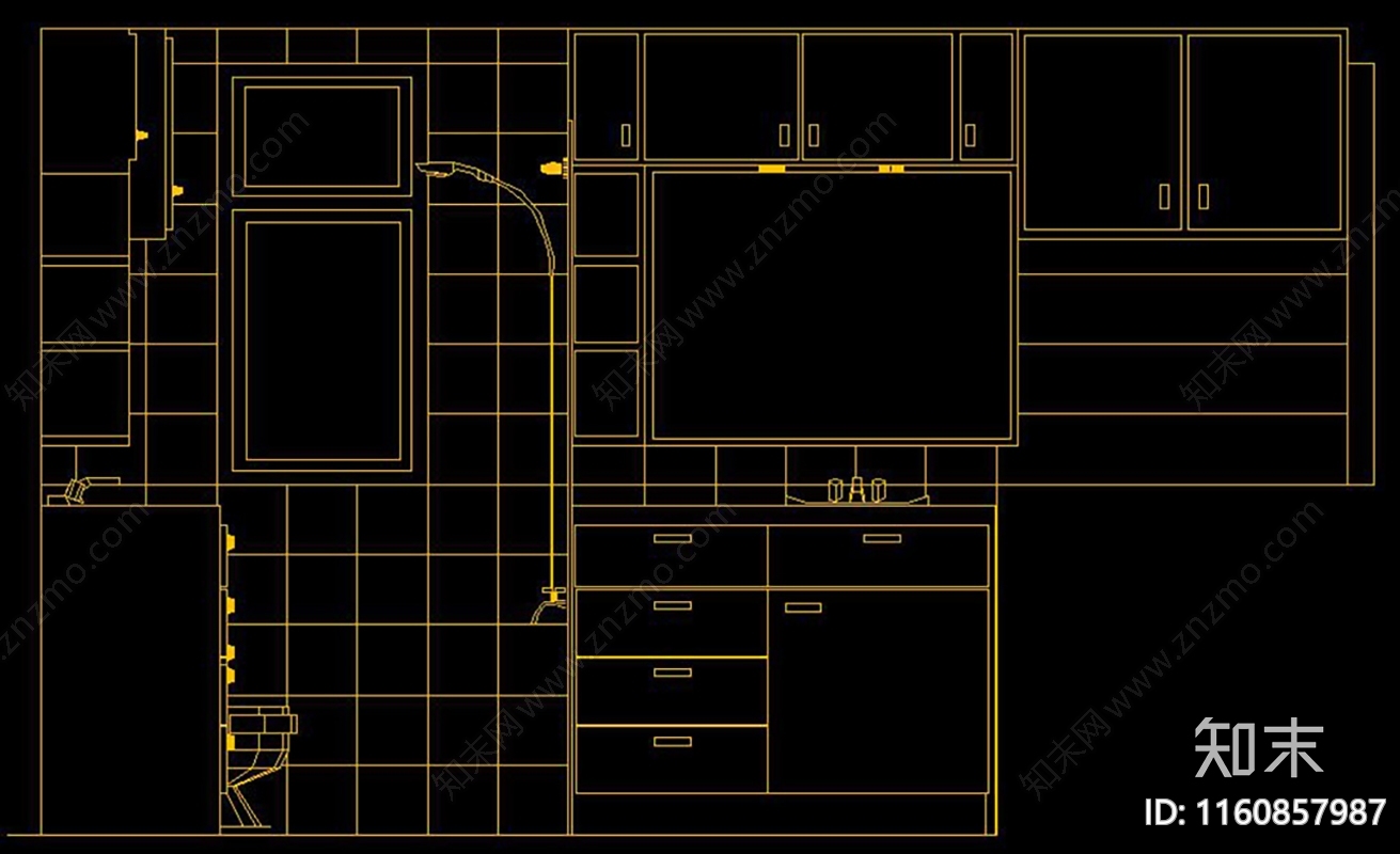 卫生间厨房用品家具家居用品图库大全施工图下载【ID:1160857987】