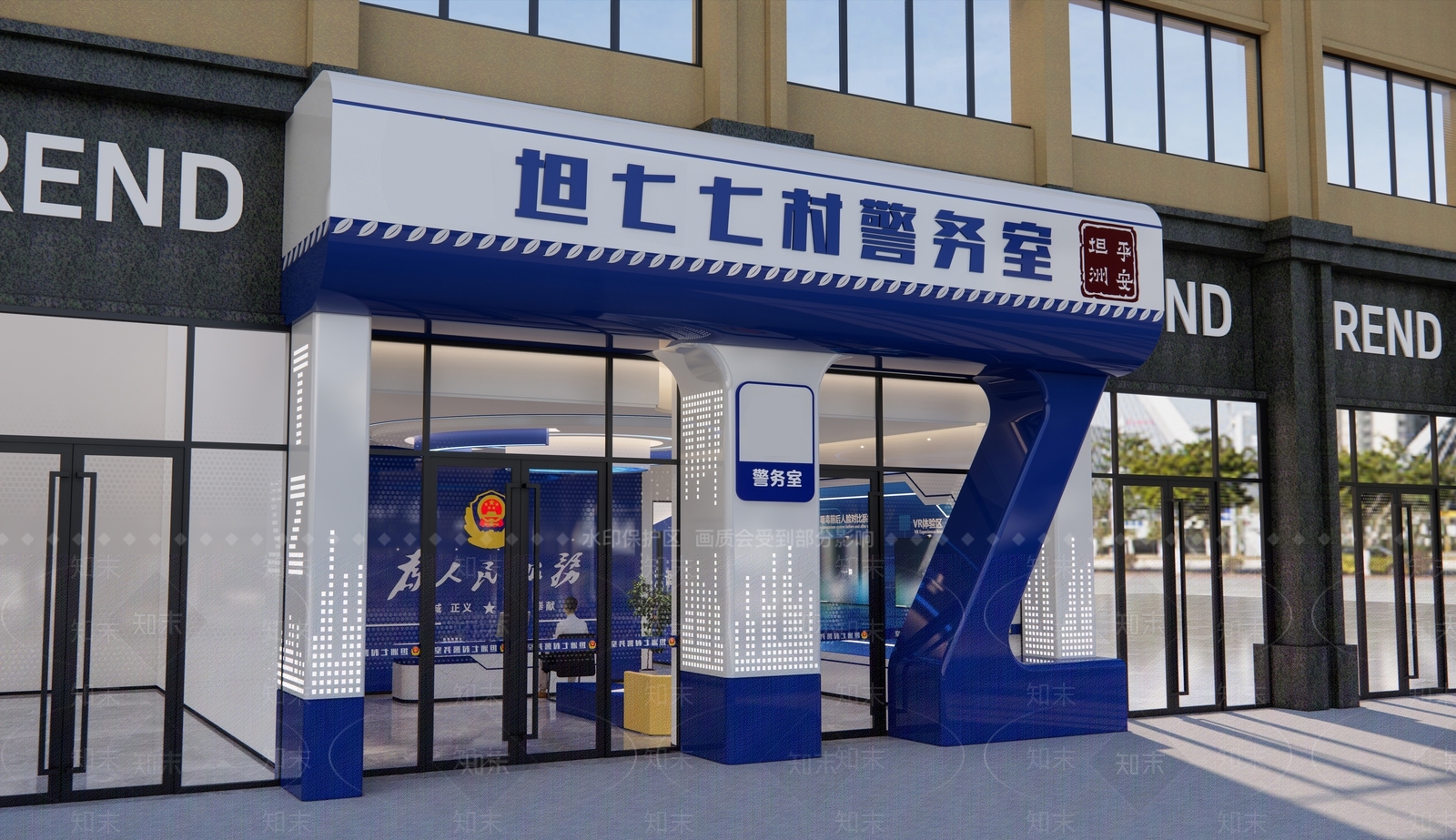 现代办事大厅SU模型下载【ID:1160858539】