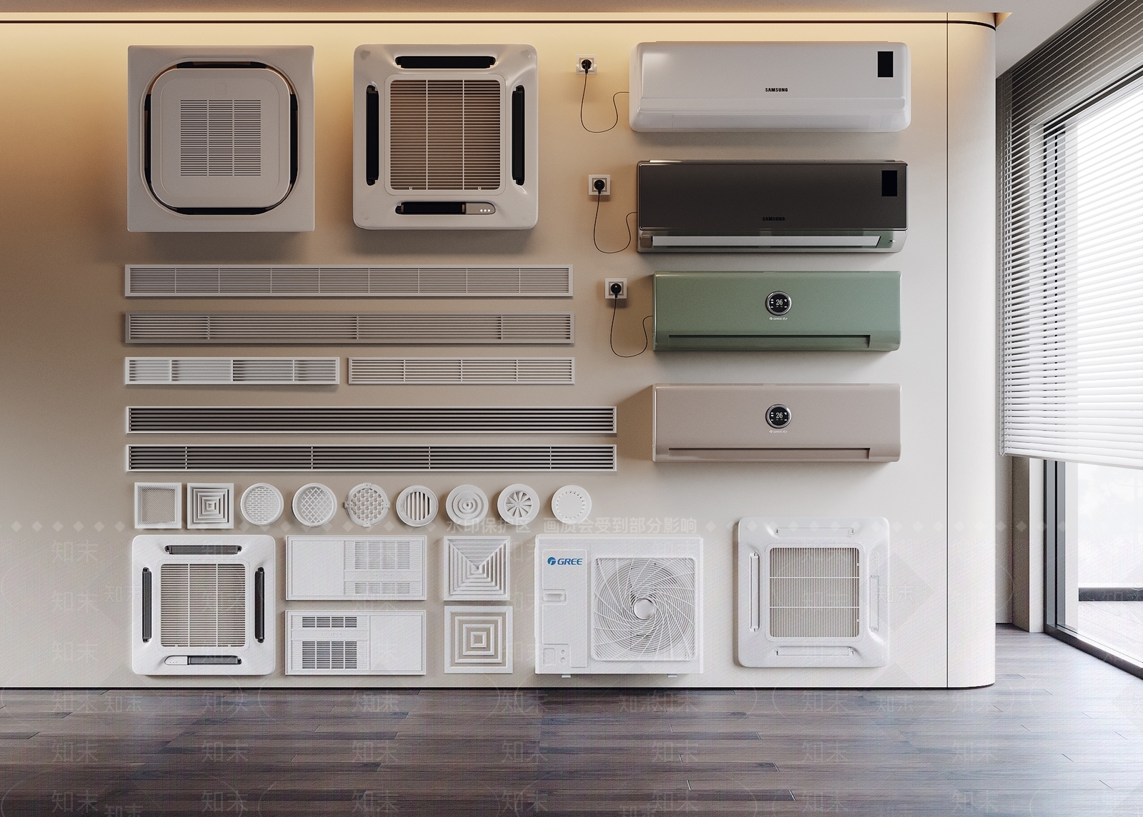 现代空调3D模型下载【ID:1160859613】