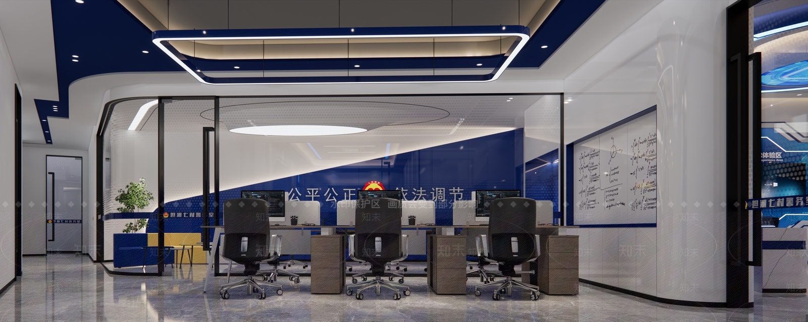 现代办事大厅SU模型下载【ID:1160860391】