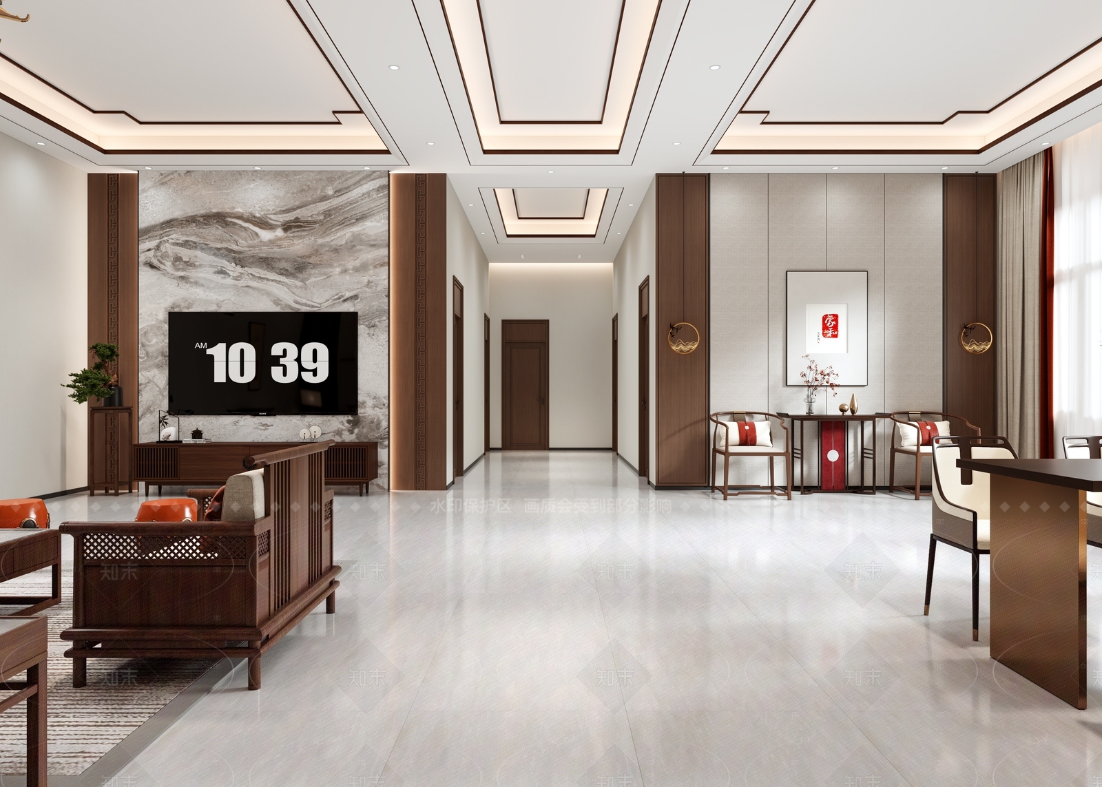 新中式玄关3D模型下载【ID:1214594696】