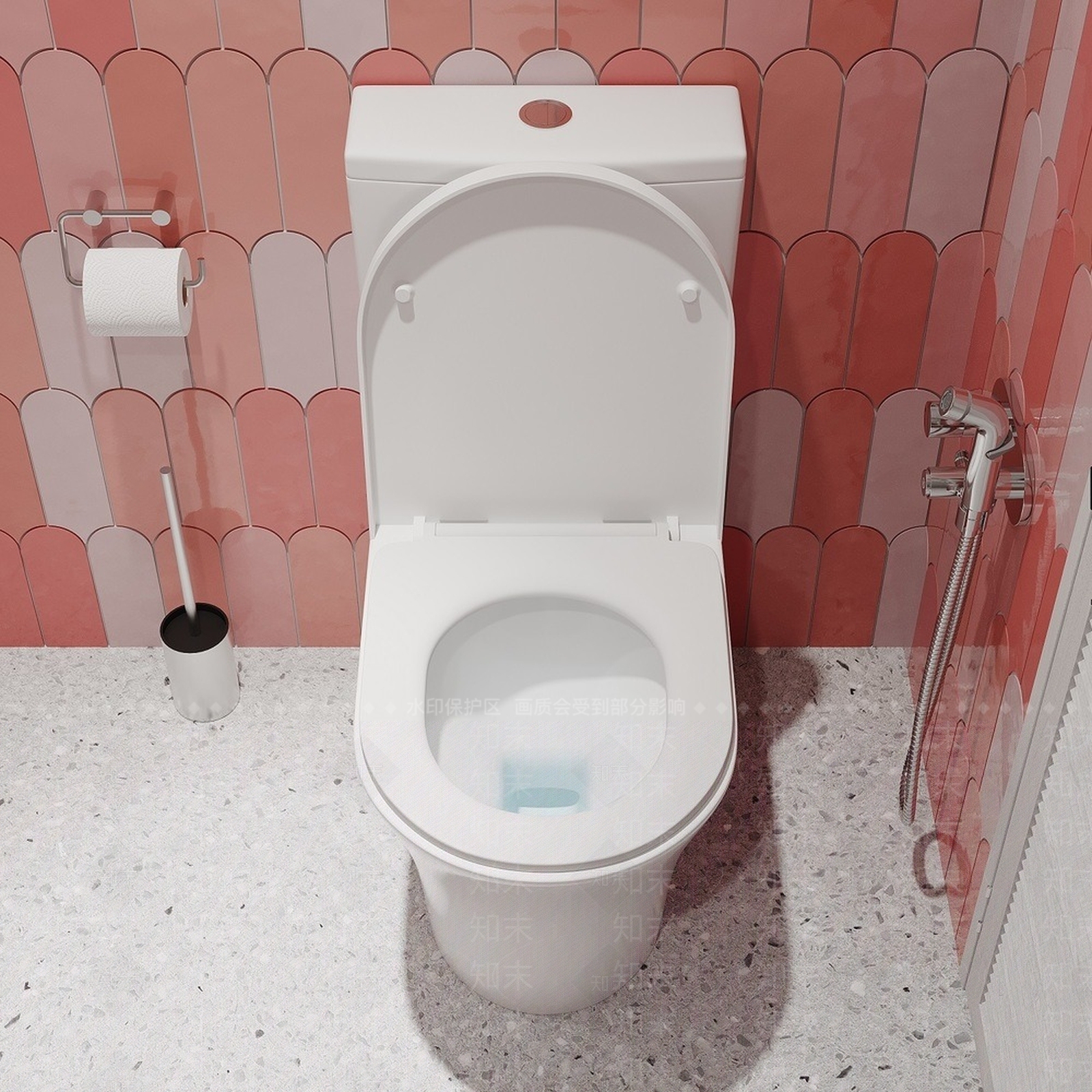 现代马桶3D模型下载【ID:1160867812】